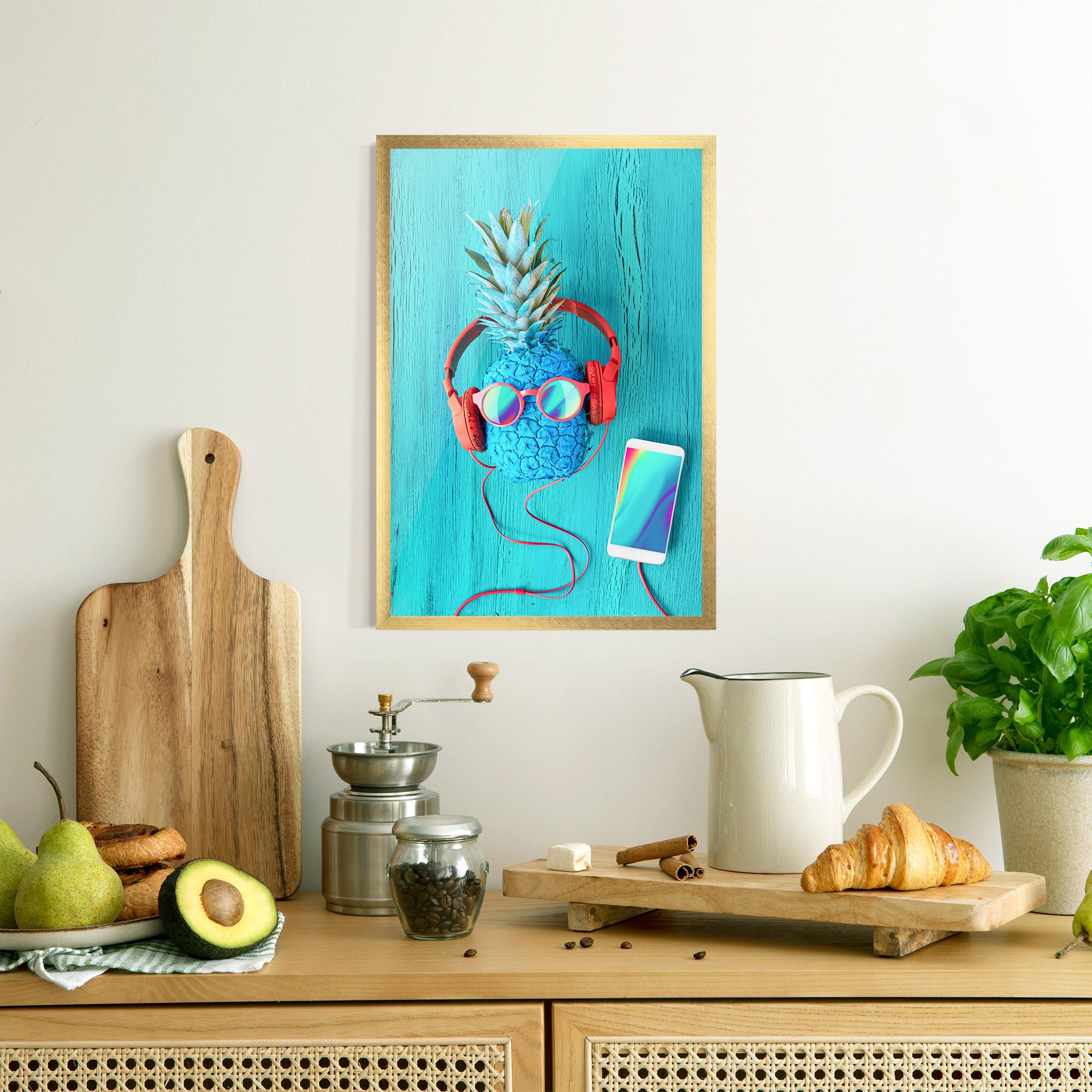 Keretezett Poszter Blue Pineapple mockup 8