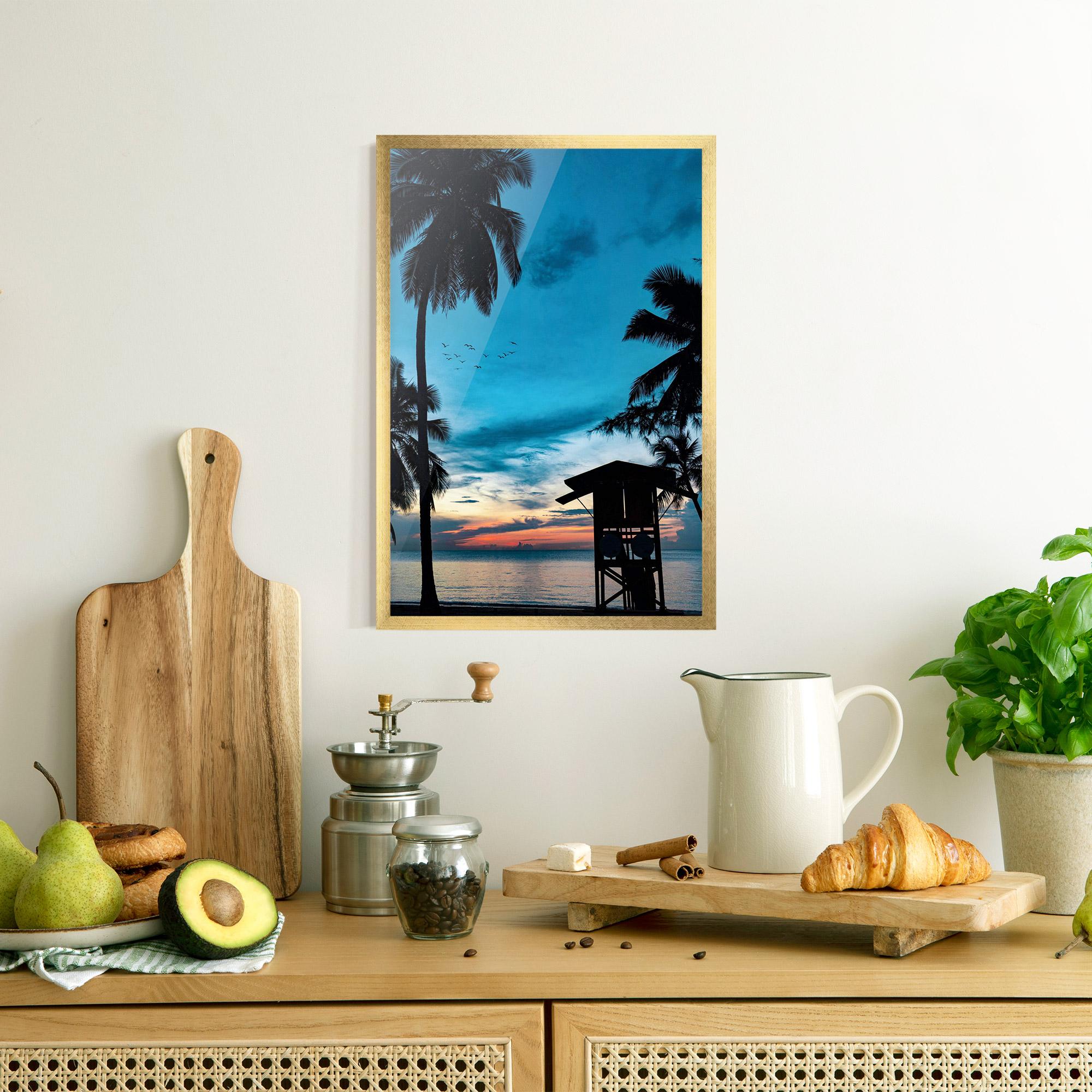 Keretezett Poszter Palm Shilouette mockup 8