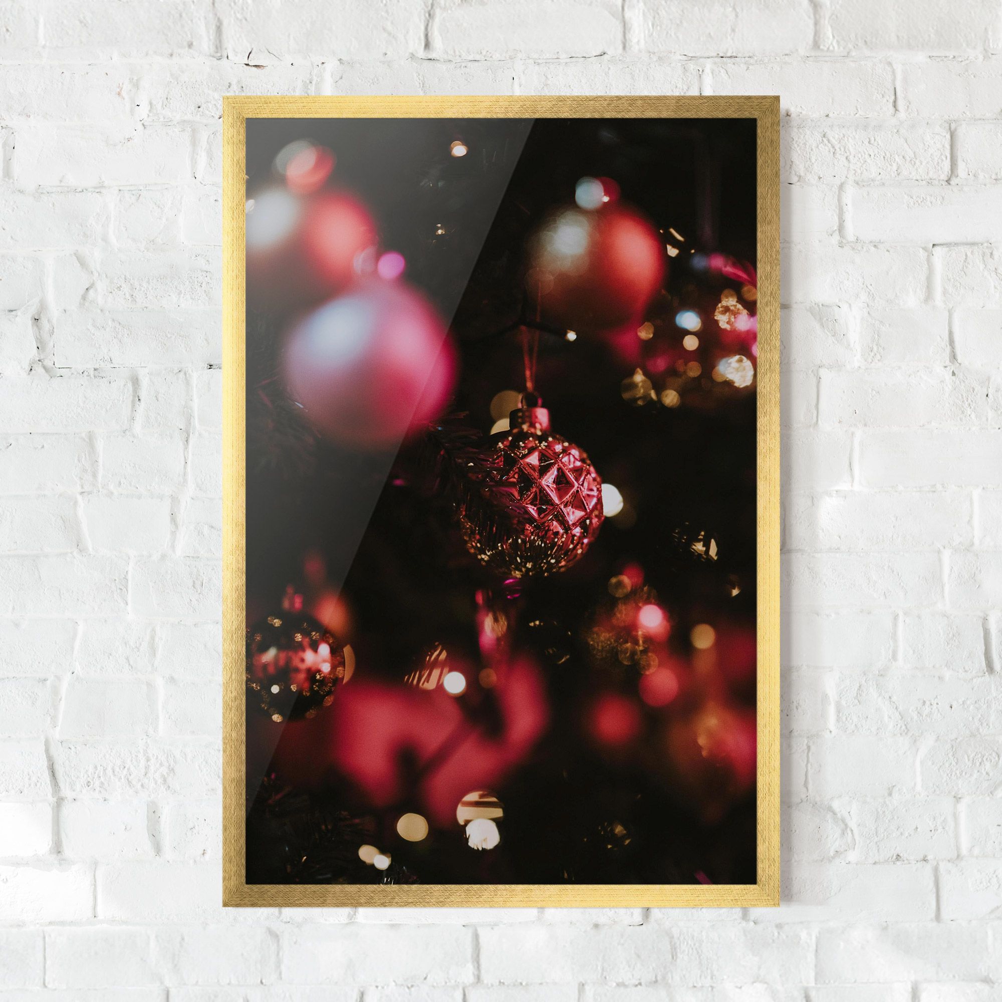 Dark Pink Christmas Balls mockup 0