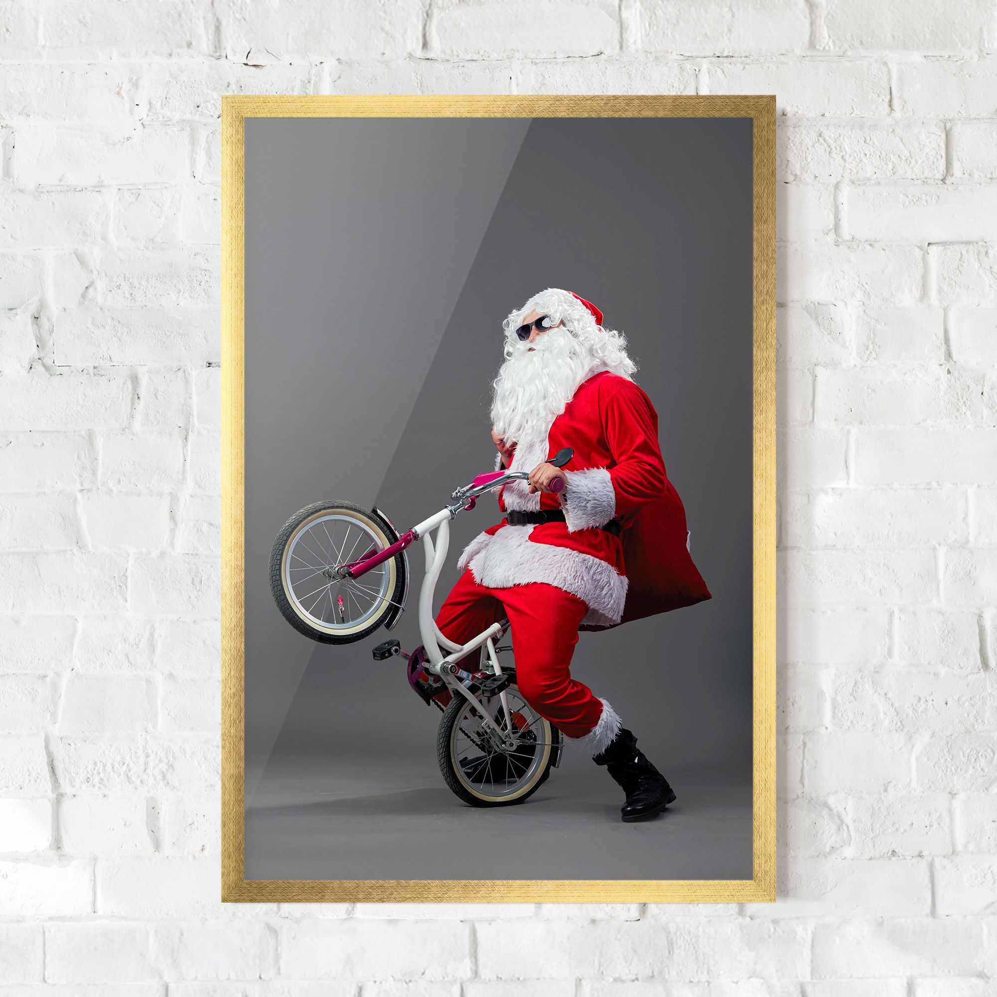 Santa Rides Bicycle mockup 0