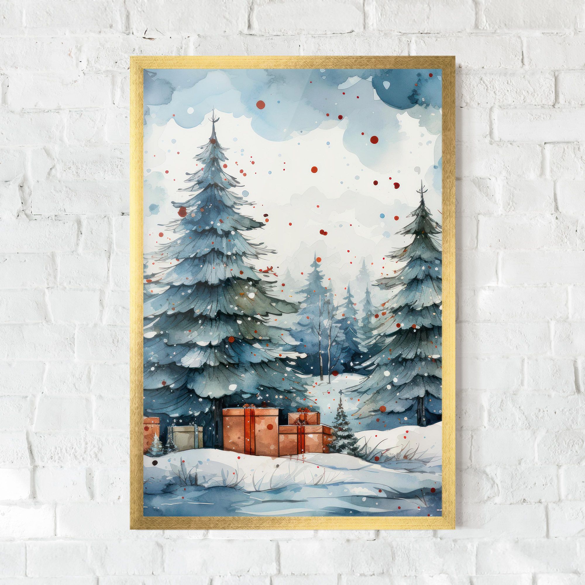 Watercolor Christmas mockup 0