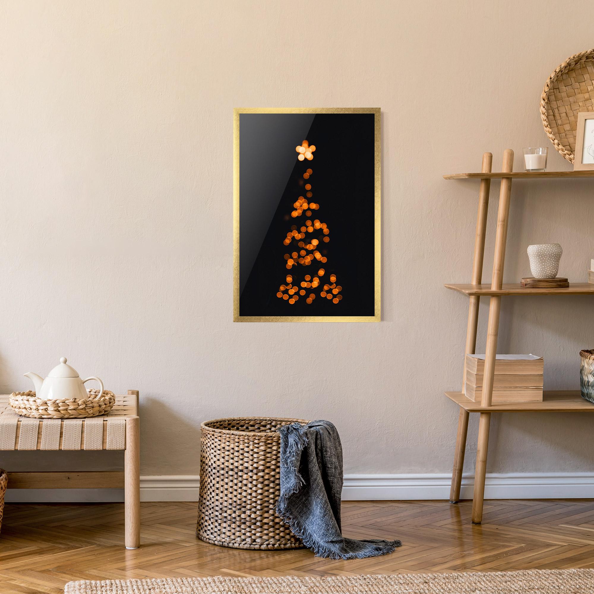Keretezett Poszter Christmas Lights mockup 9