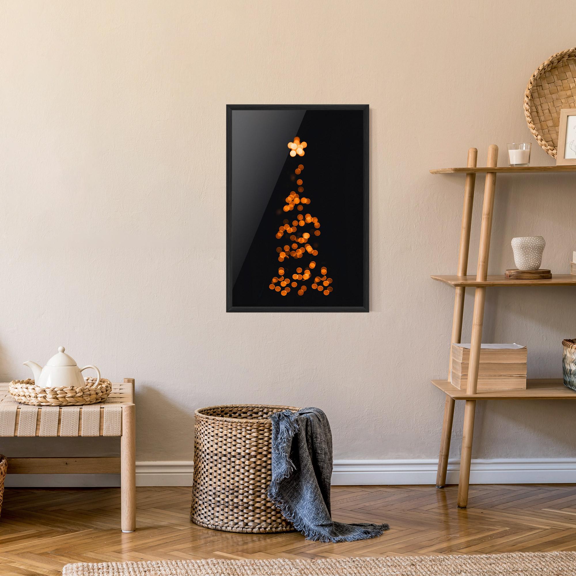 Keretezett Poszter Christmas Lights mockup 9
