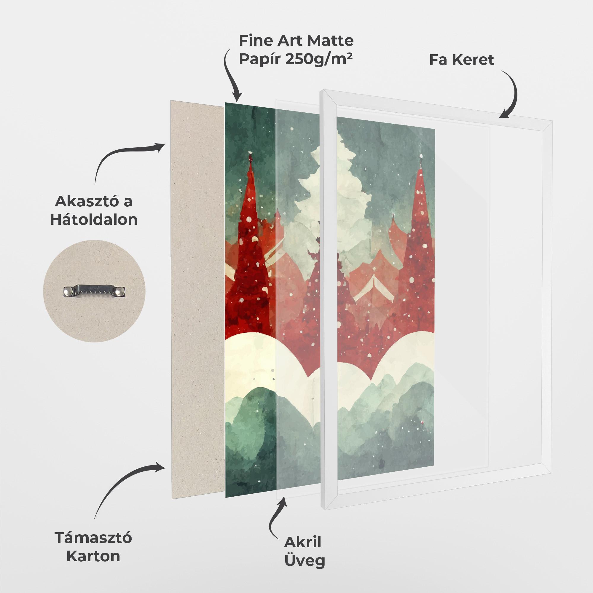 Keretezett Poszter Christmas Landscape mockup 1