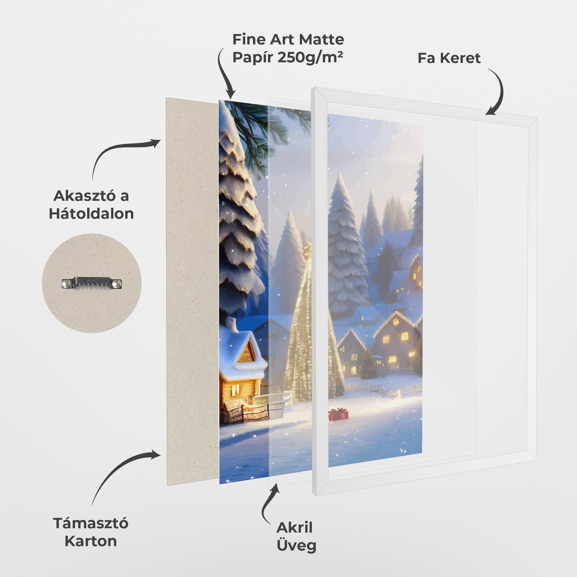 Keretezett Poszter Fairy Tale Christmas House mockup 1