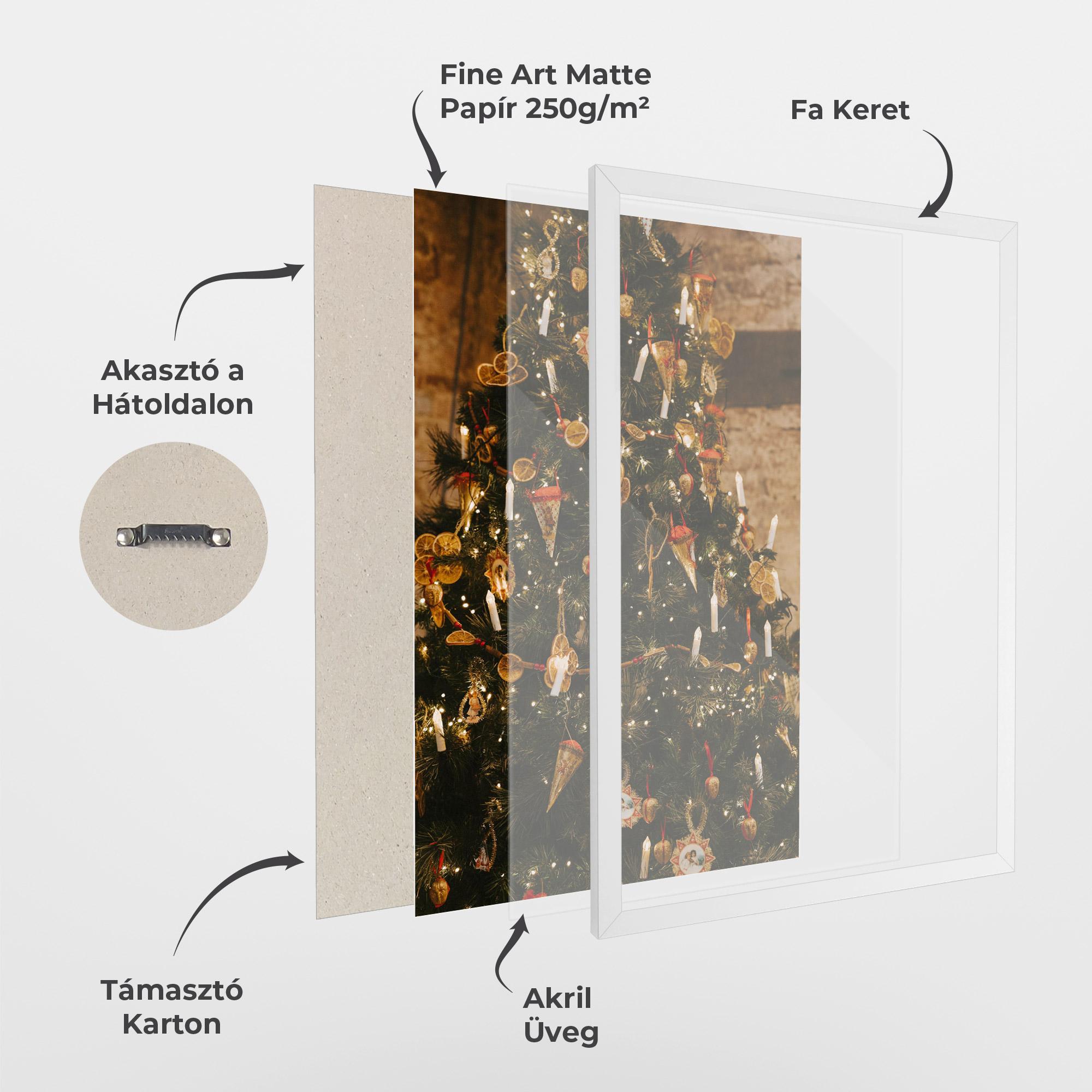 Keretezett Poszter Orange Christmas Decor mockup 1