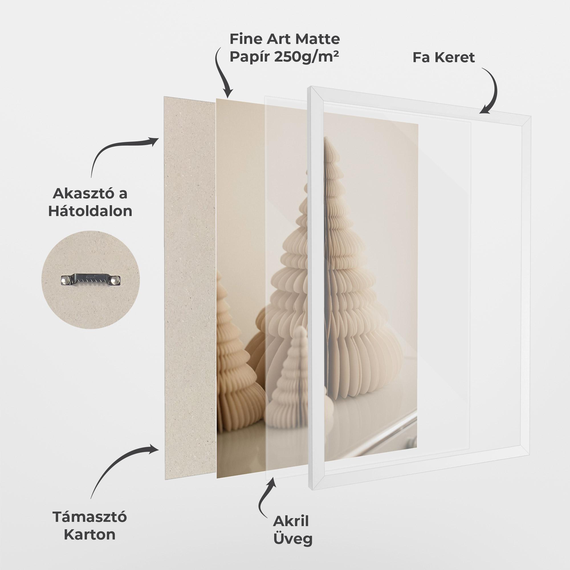 Keretezett Poszter Paper Tree mockup 1