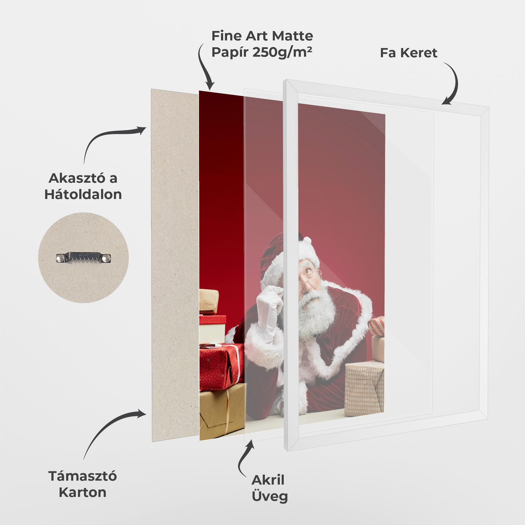 Keretezett Poszter Pensive Santa mockup 1