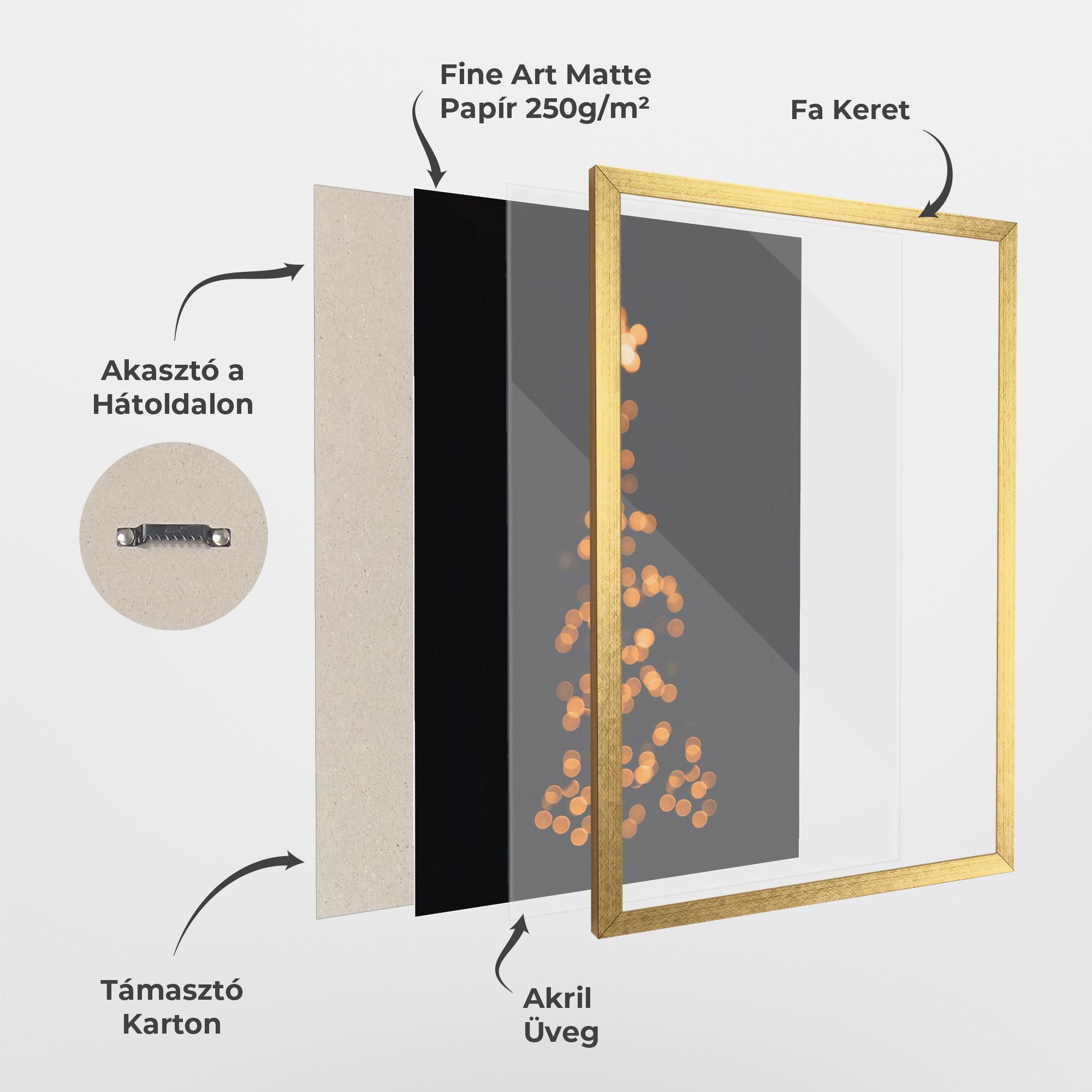 Keretezett Poszter Christmas Lights mockup 1