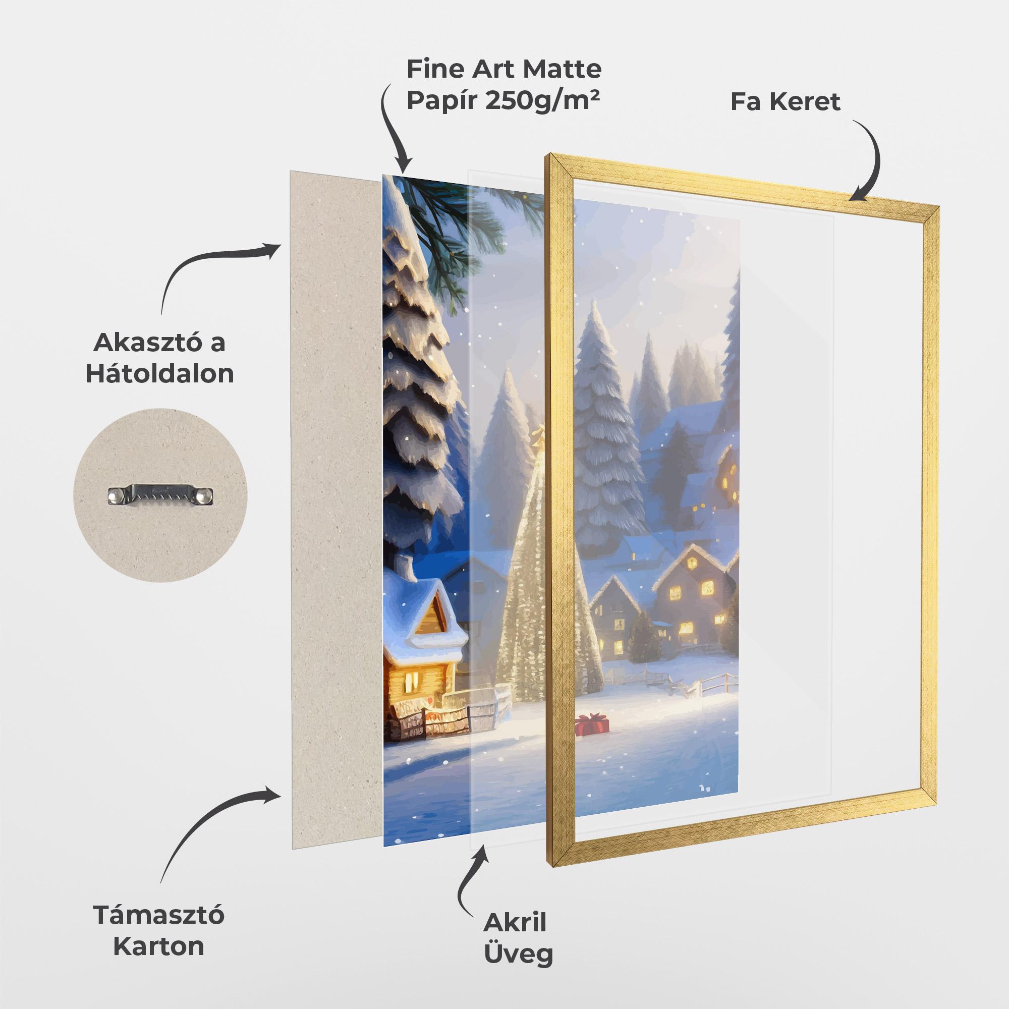 Keretezett Poszter Fairy Tale Christmas House mockup 1