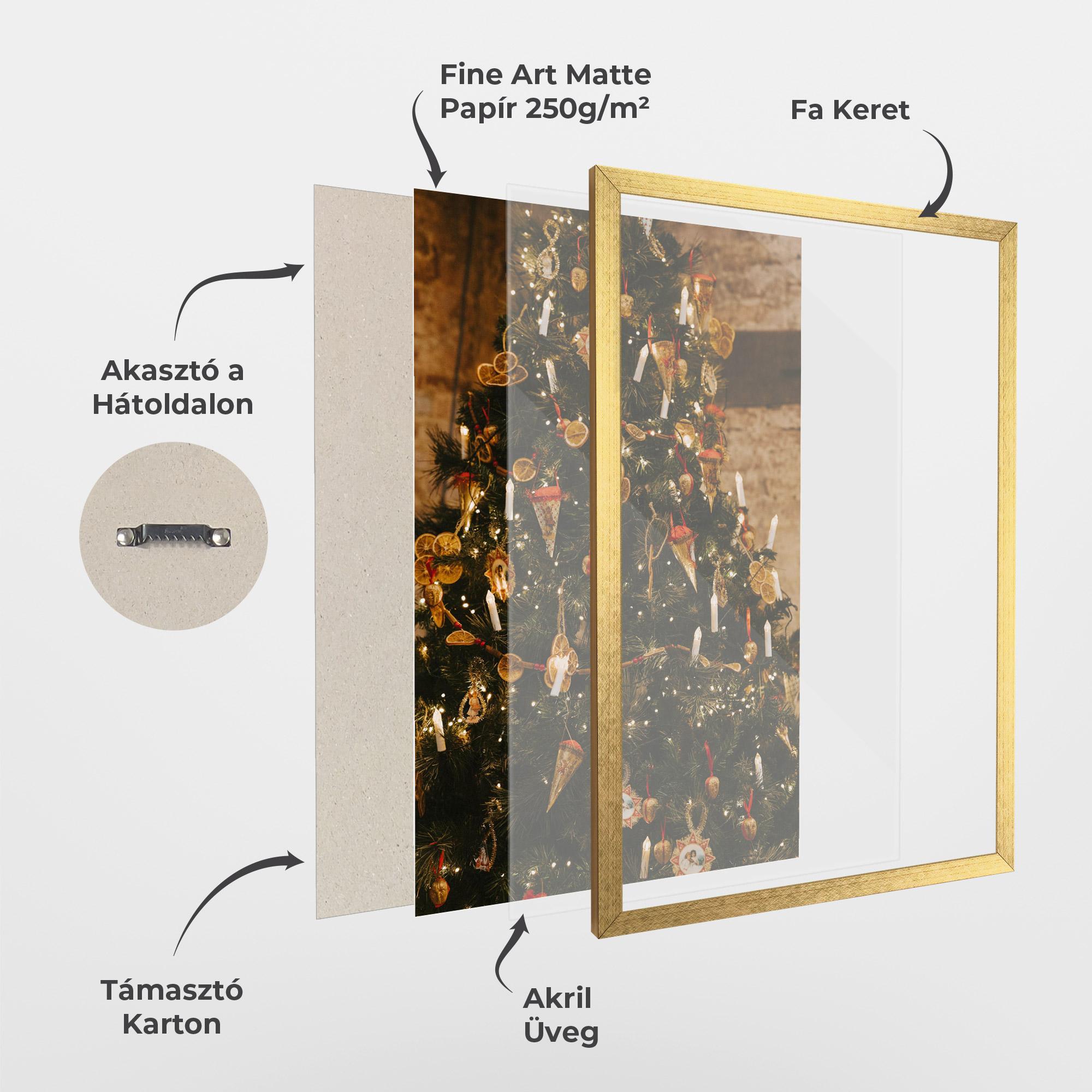 Keretezett Poszter Orange Christmas Decor mockup 1