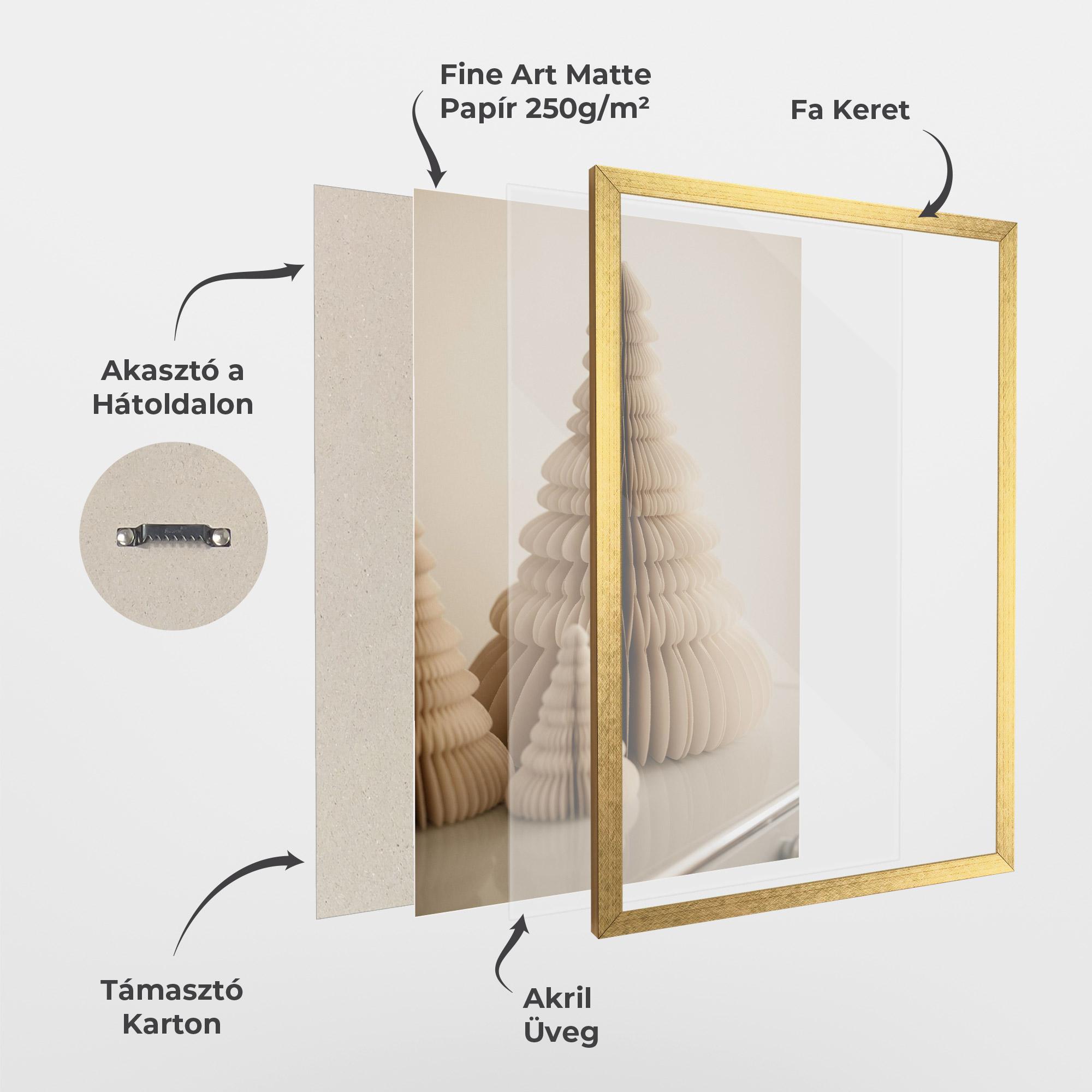 Keretezett Poszter Paper Tree mockup 1