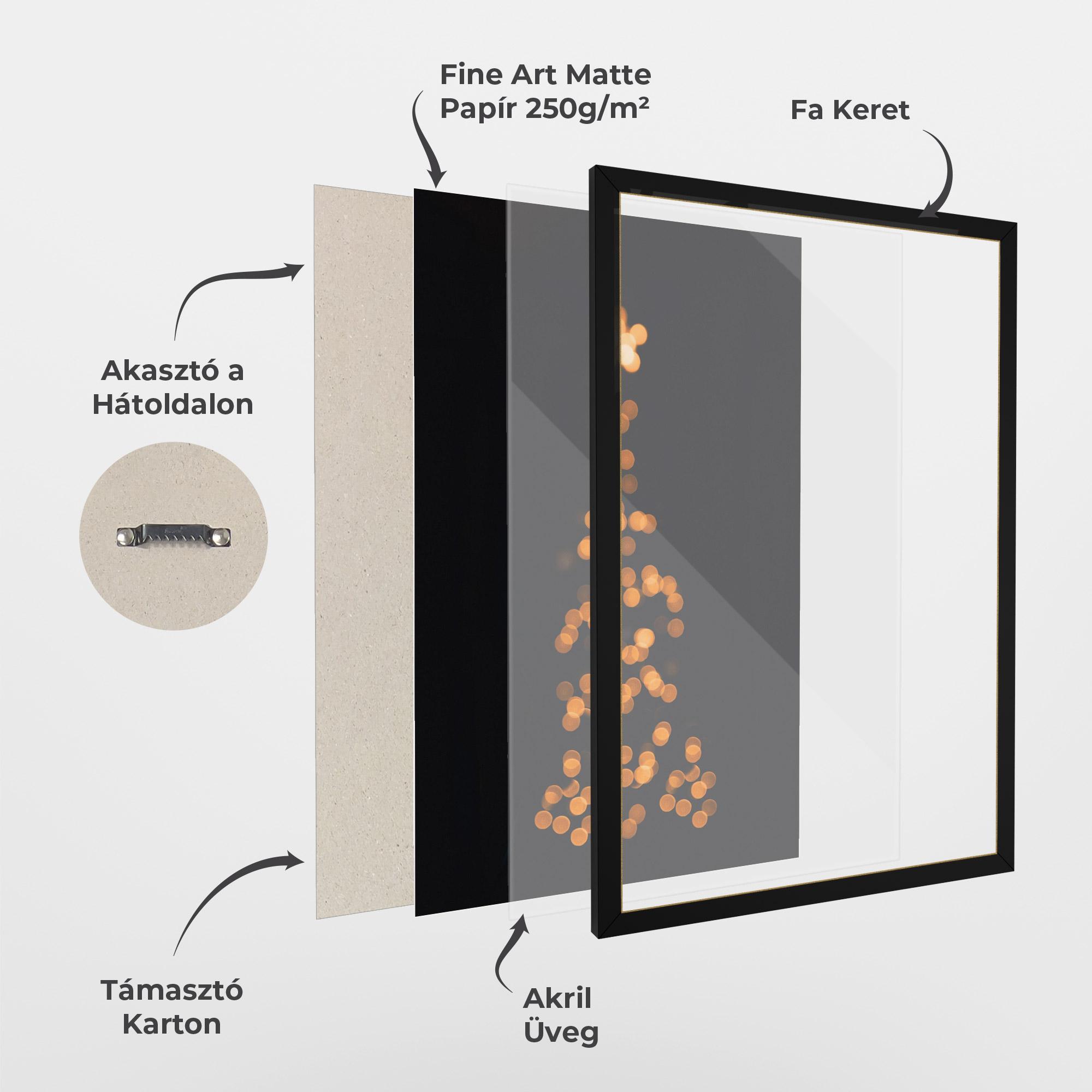 Keretezett Poszter Christmas Lights mockup 1