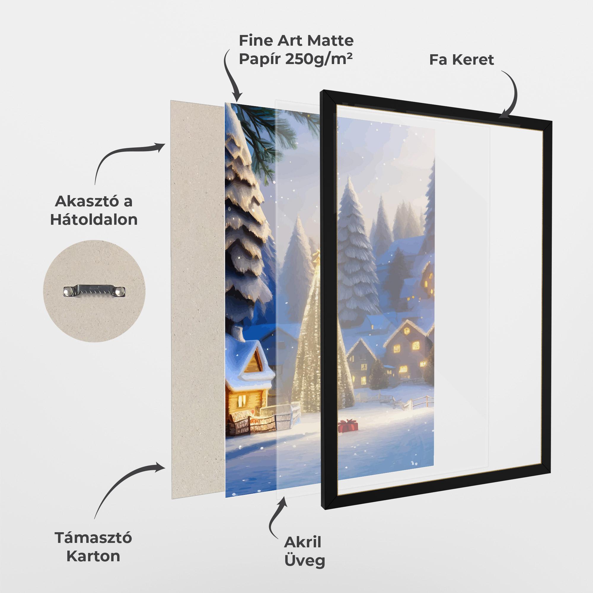 Keretezett Poszter Fairy Tale Christmas House mockup 1