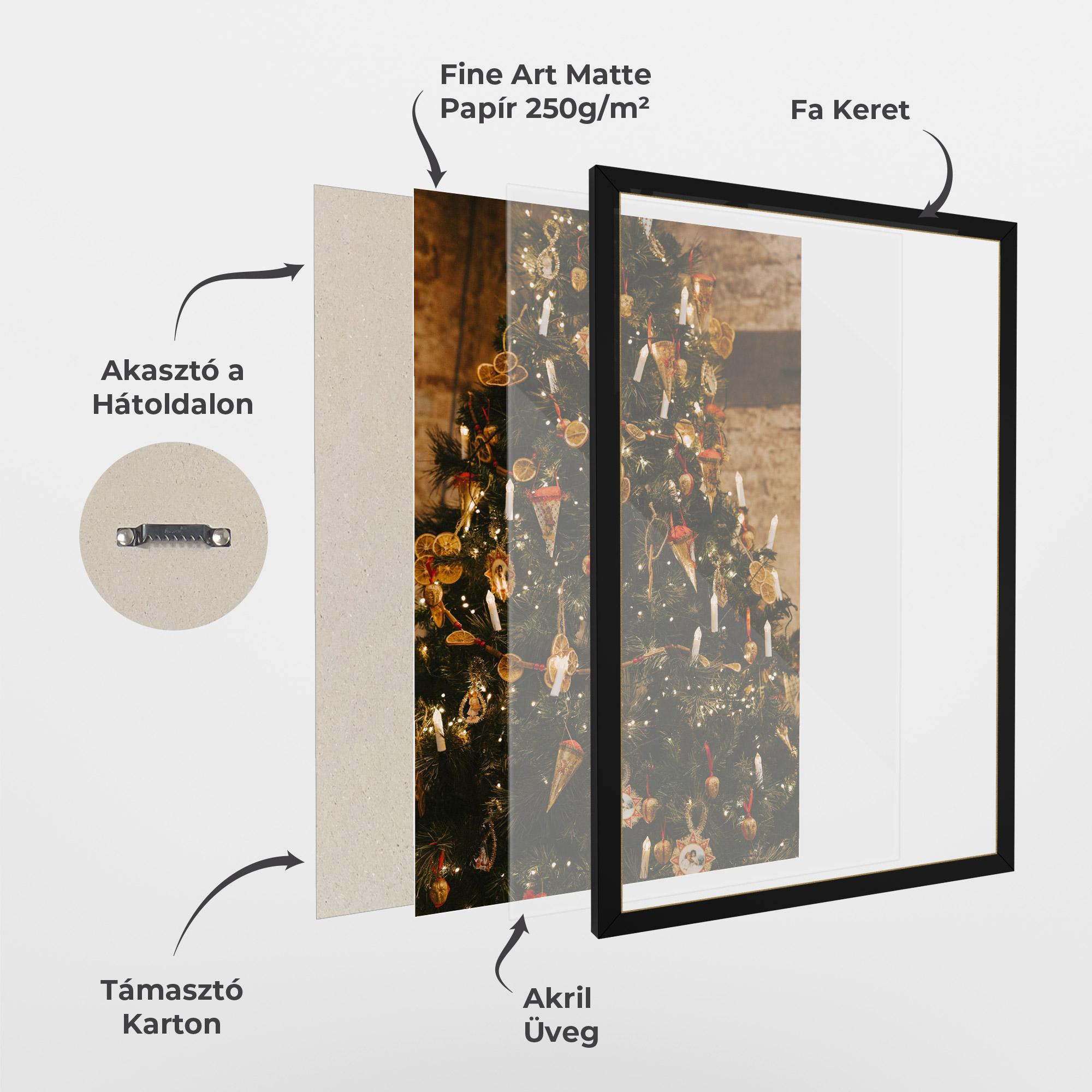 Keretezett Poszter Orange Christmas Decor mockup 1