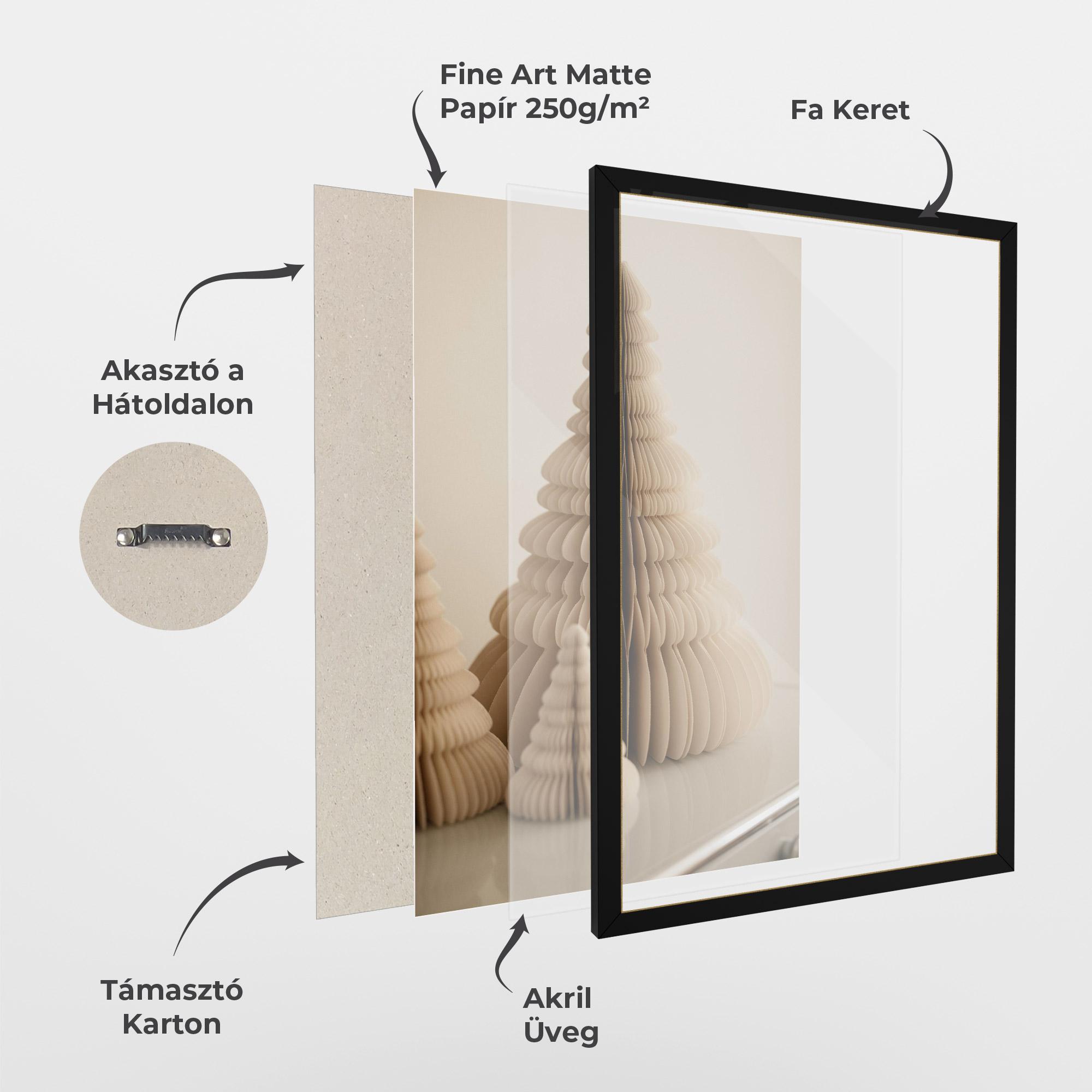 Keretezett Poszter Paper Tree mockup 1