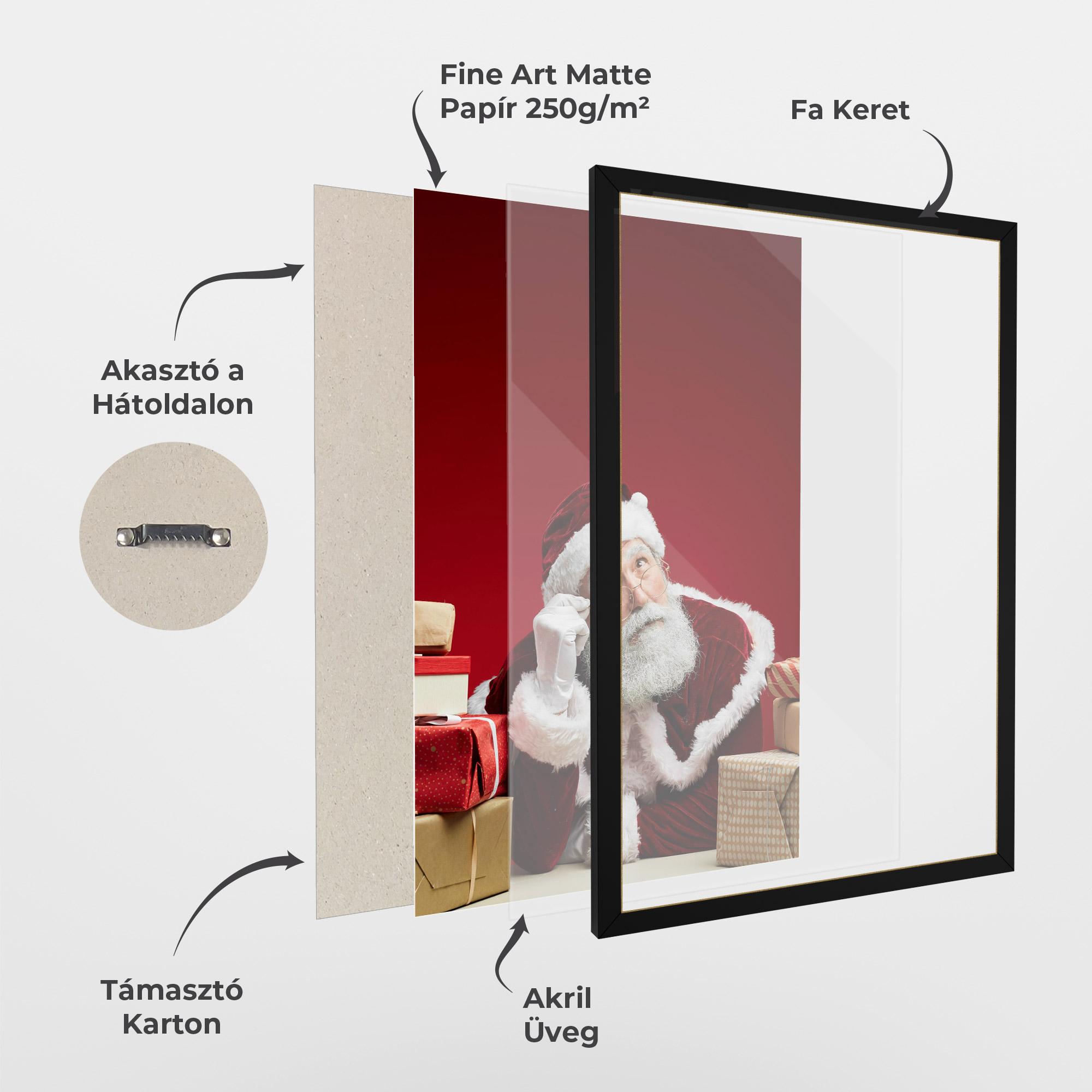 Keretezett Poszter Pensive Santa mockup 1