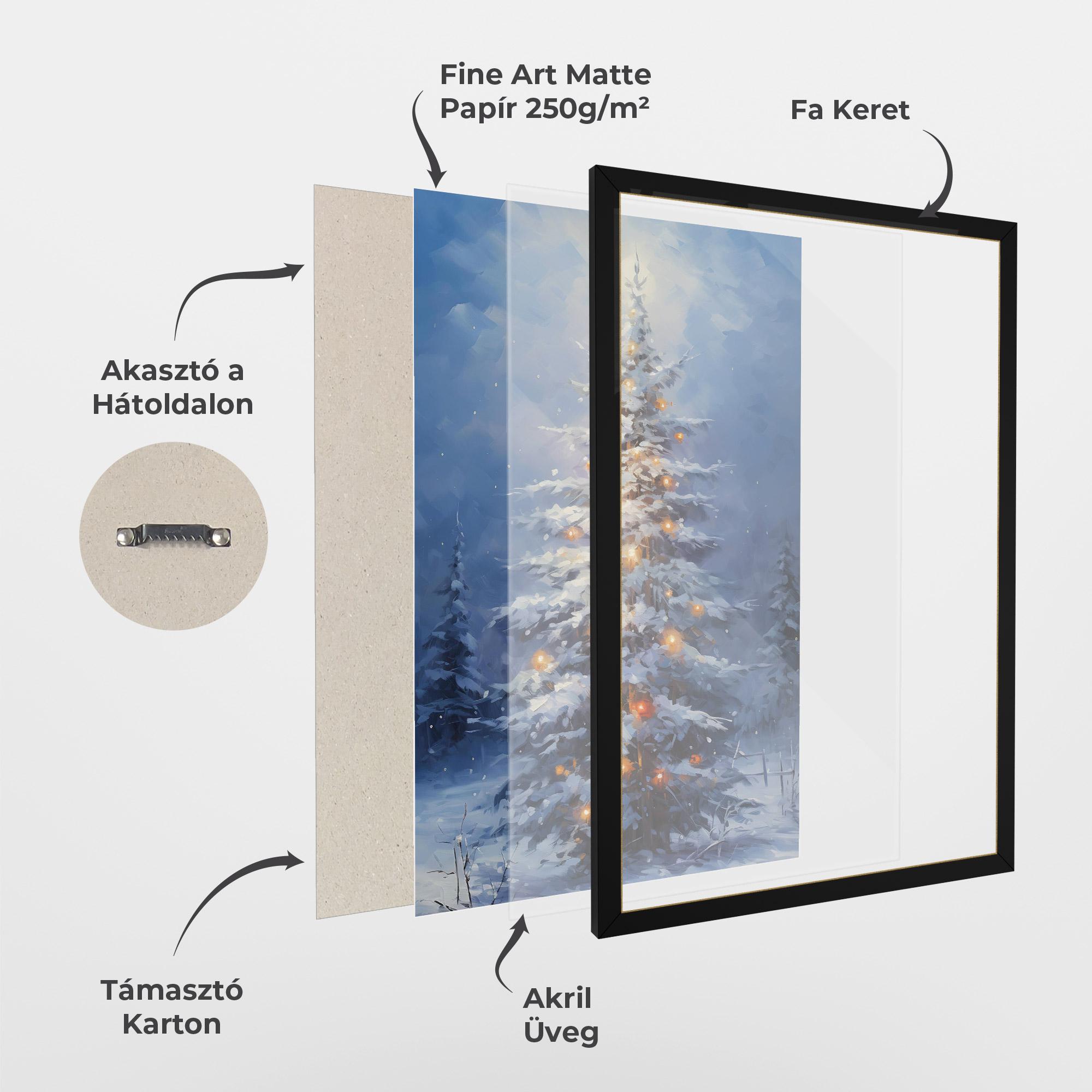 Keretezett Poszter Tall Slender Tree mockup 1