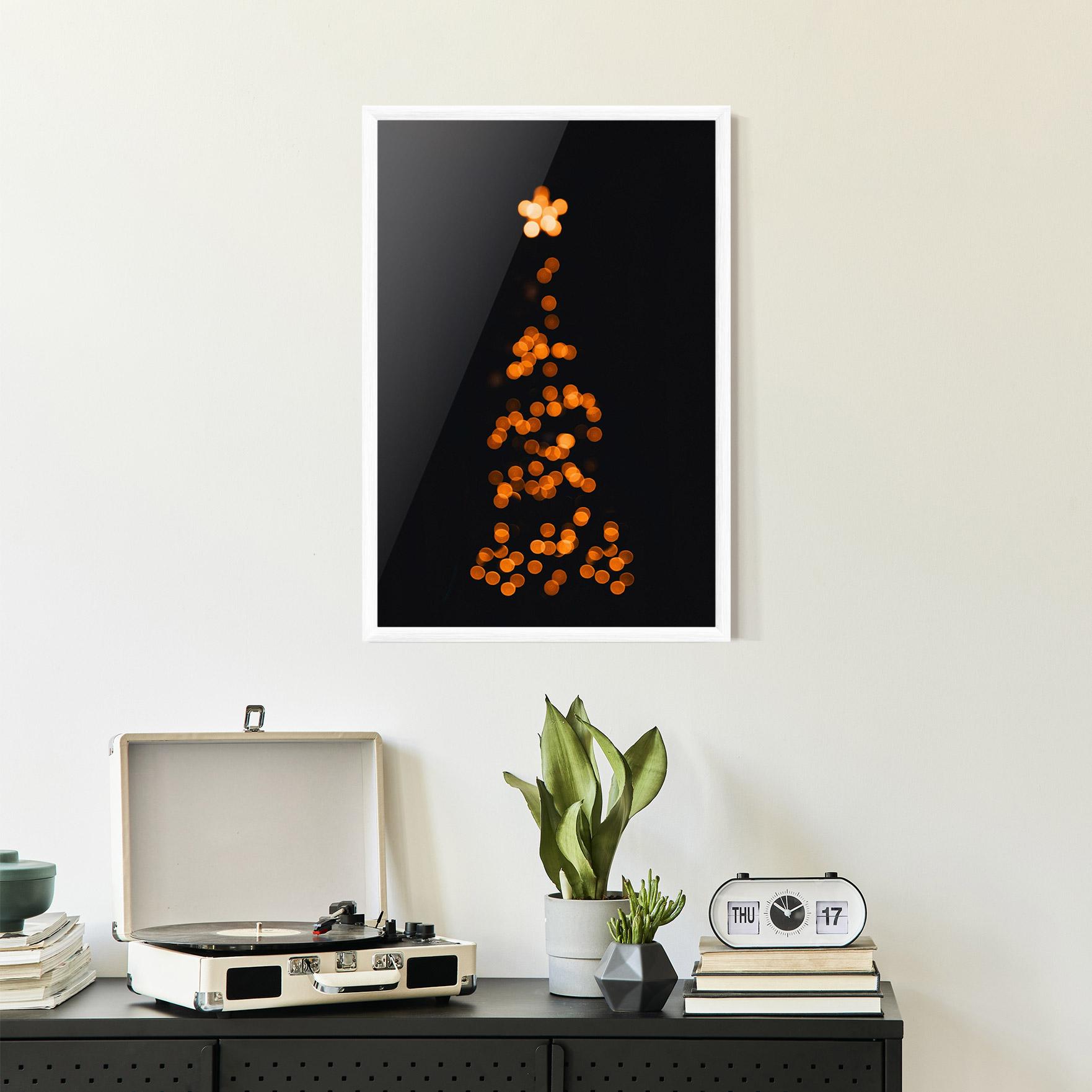 Keretezett Poszter Christmas Lights mockup 2