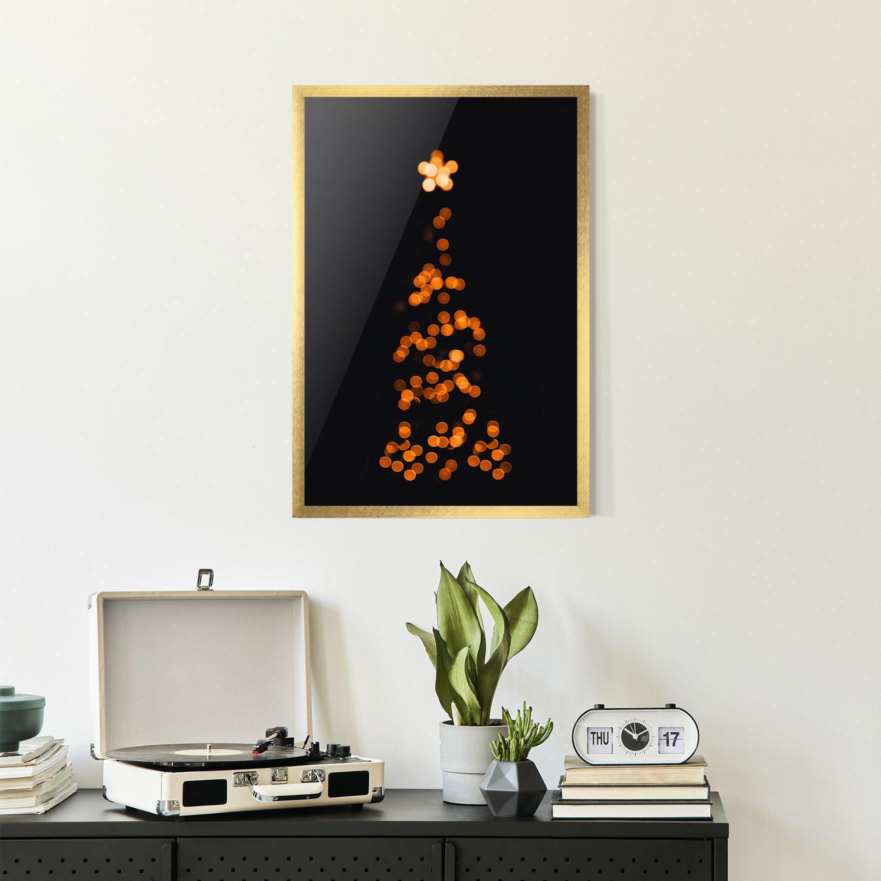 Keretezett Poszter Christmas Lights mockup 2