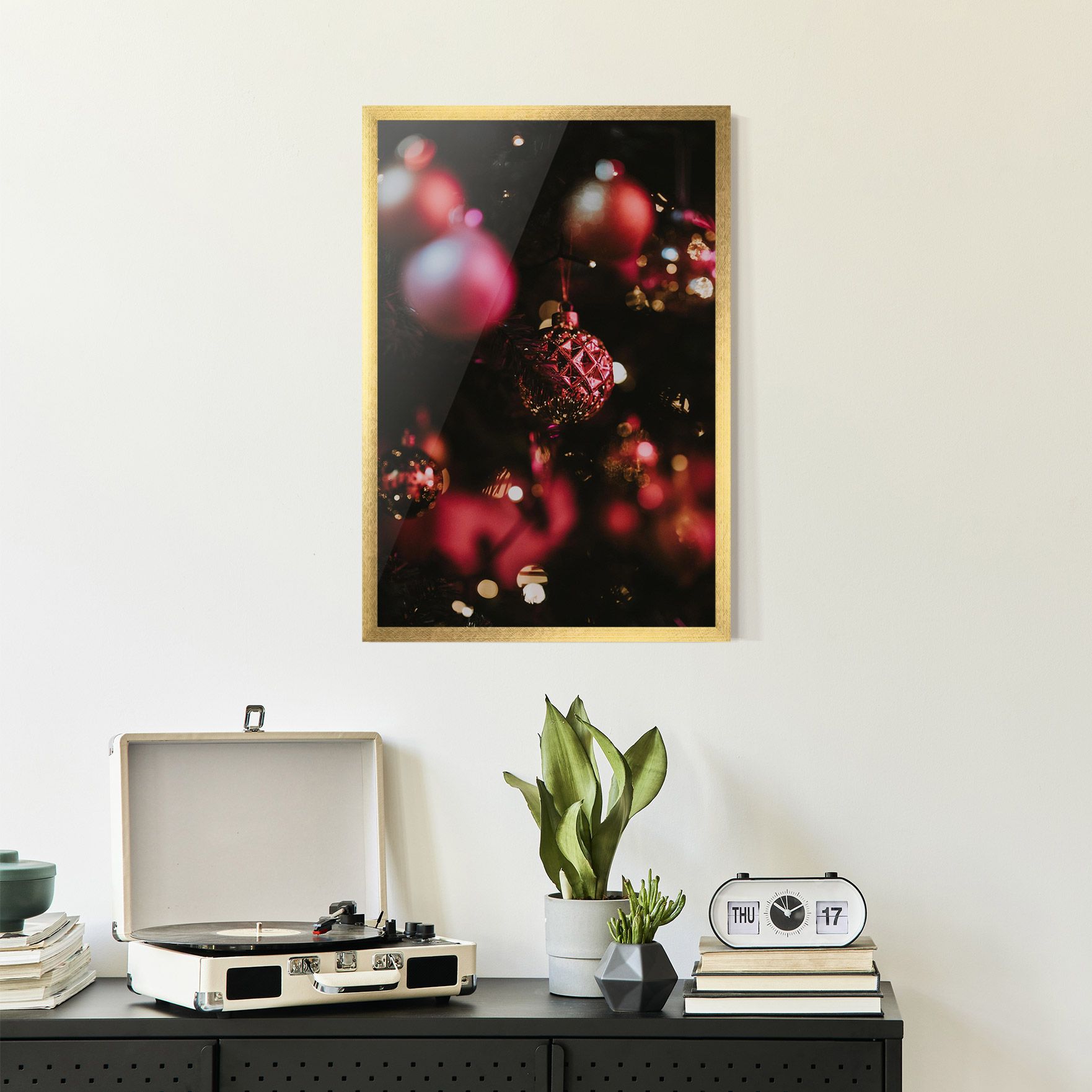 Dark Pink Christmas Balls mockup 2