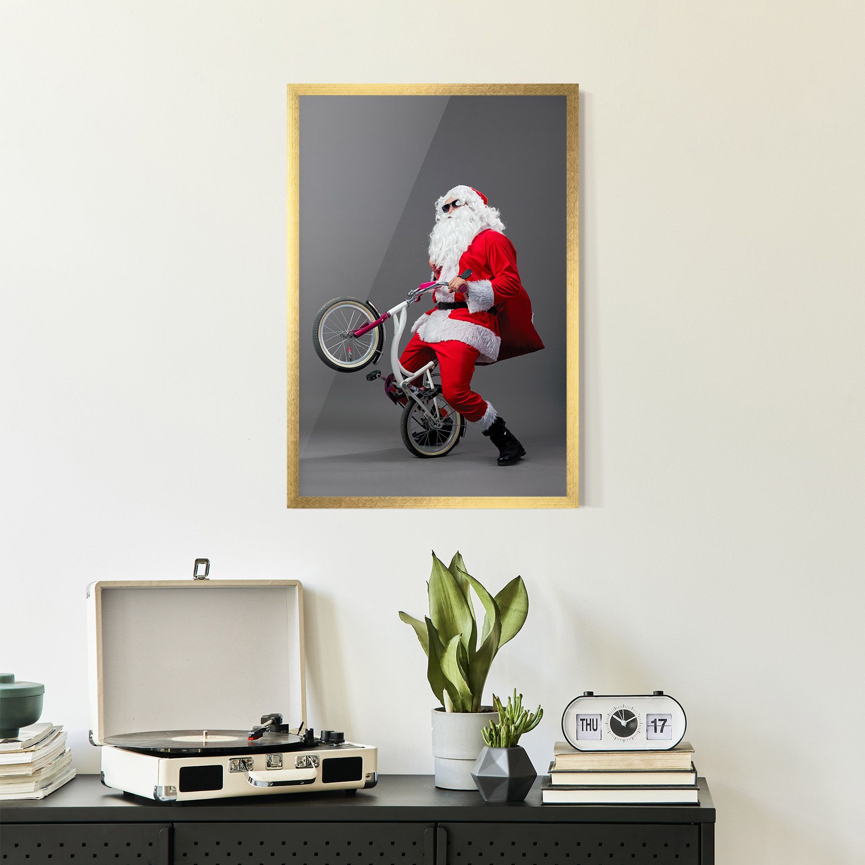 Santa Rides Bicycle mockup 2