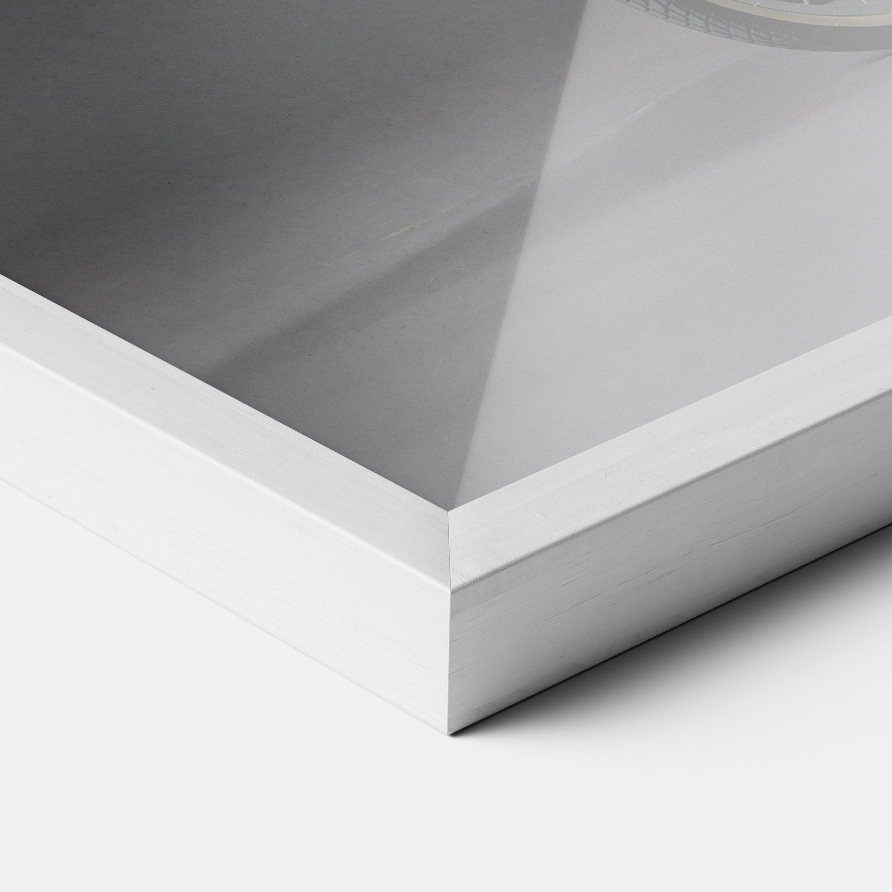 Keretezett Poszter Santa Rides Bicycle mockup 3