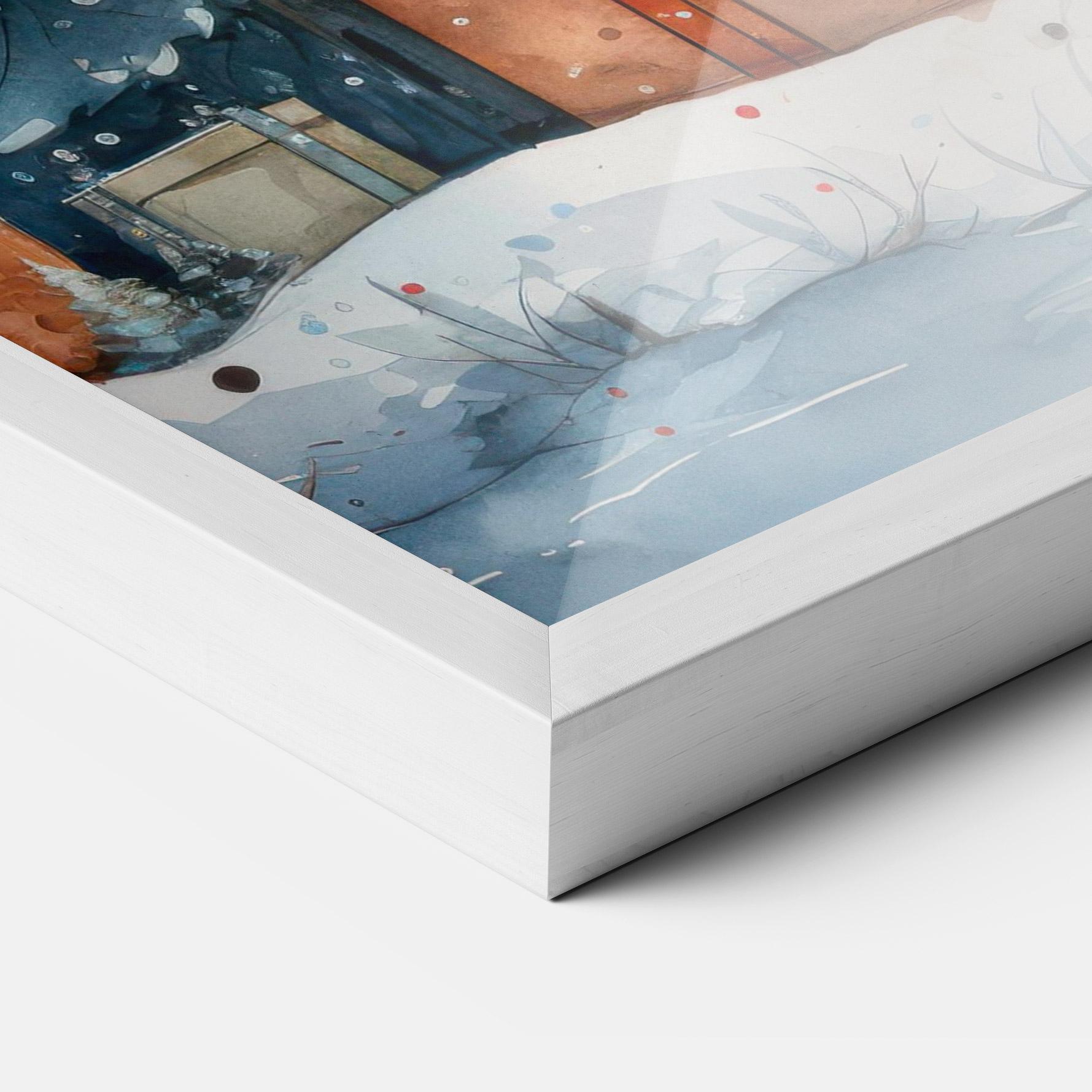 Keretezett Poszter Watercolor Christmas mockup 3