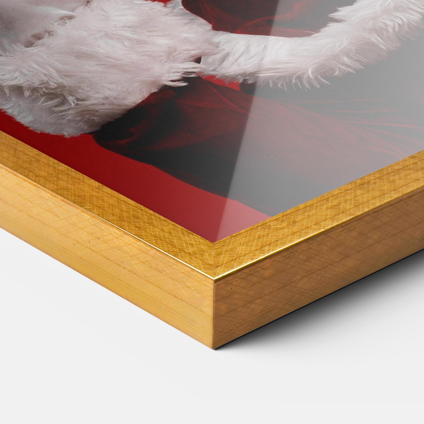 Keretezett Poszter Santa Approves mockup 3