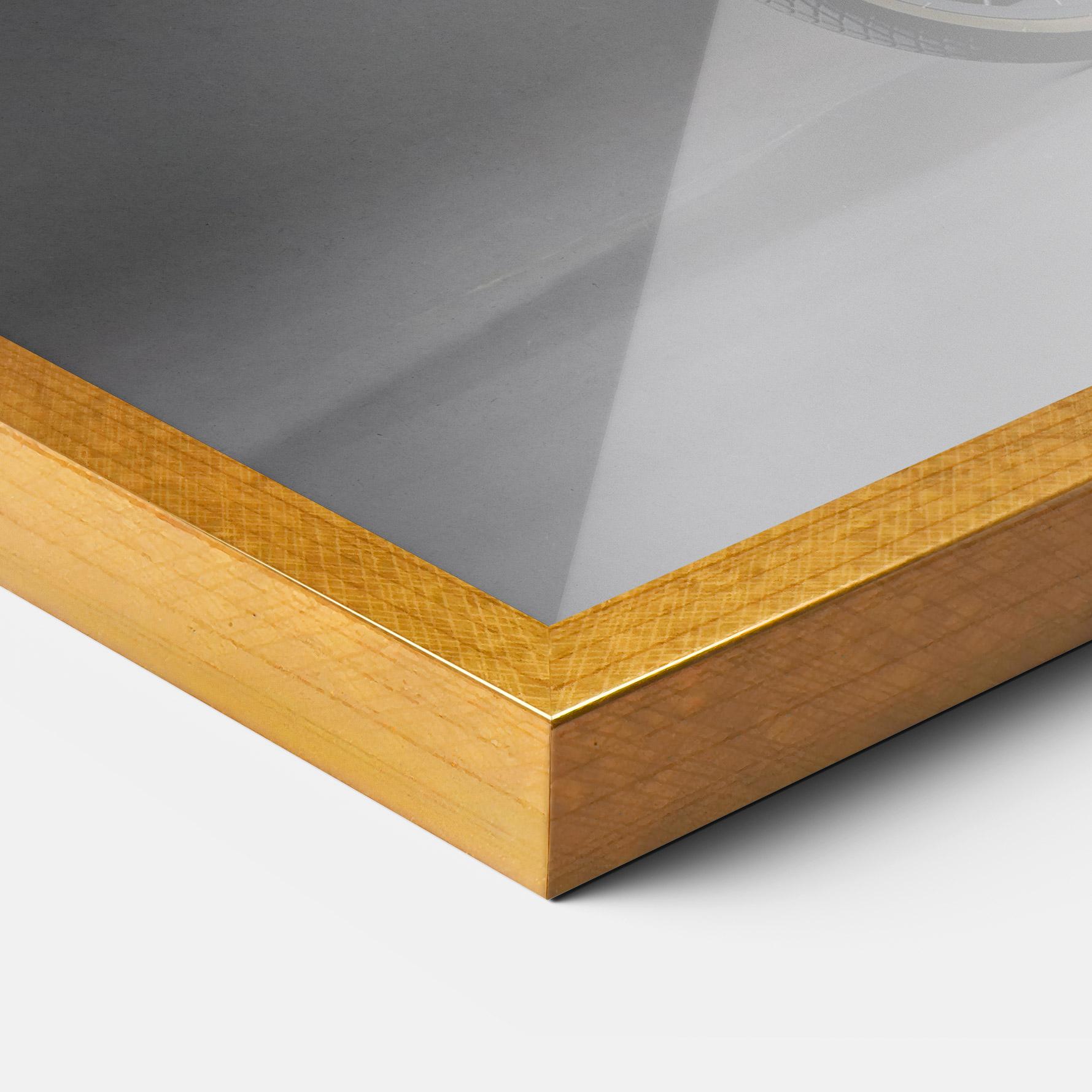 Keretezett Poszter Santa Rides Bicycle mockup 3