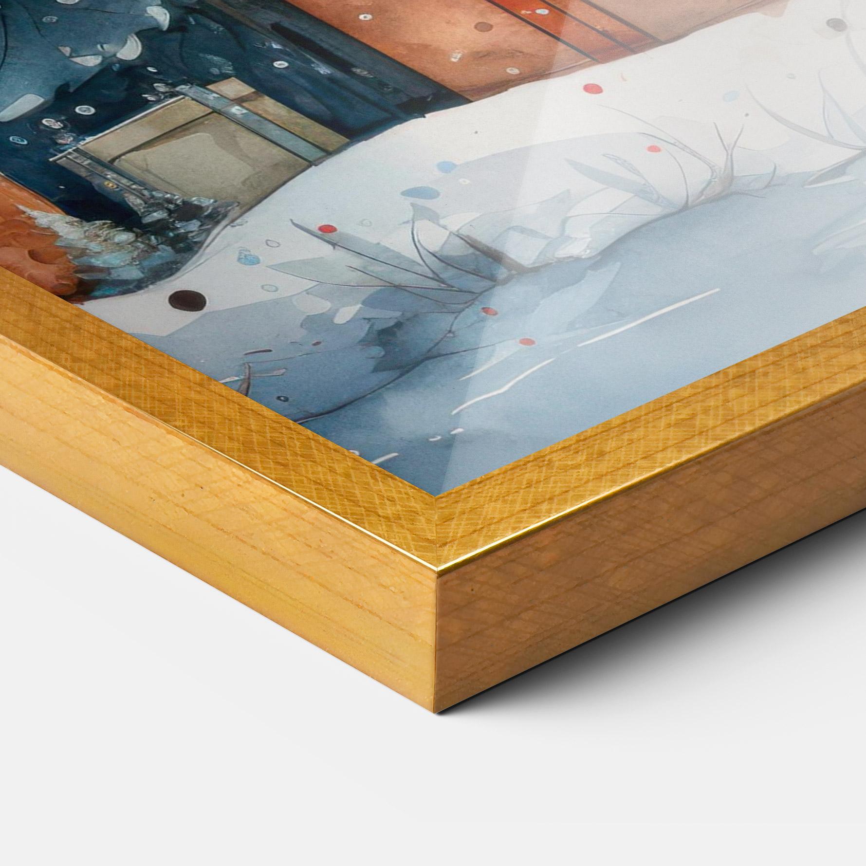 Keretezett Poszter Watercolor Christmas mockup 3