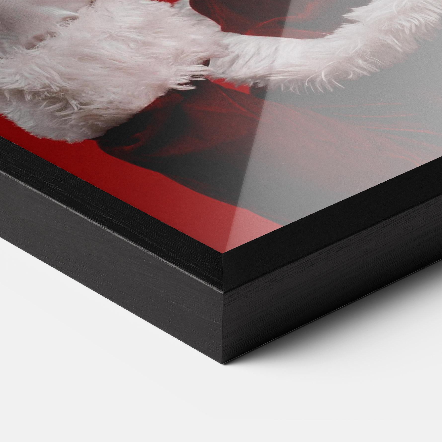 Keretezett Poszter Santa Approves mockup 3