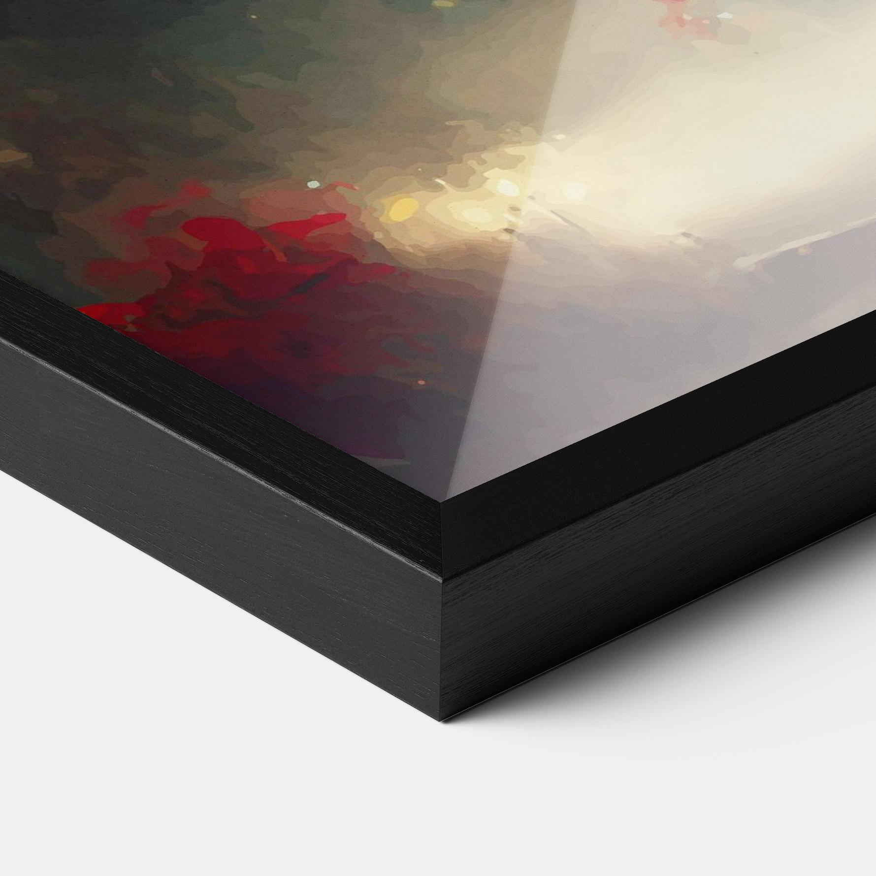 Keretezett Poszter Snow Trees With Lights mockup 3