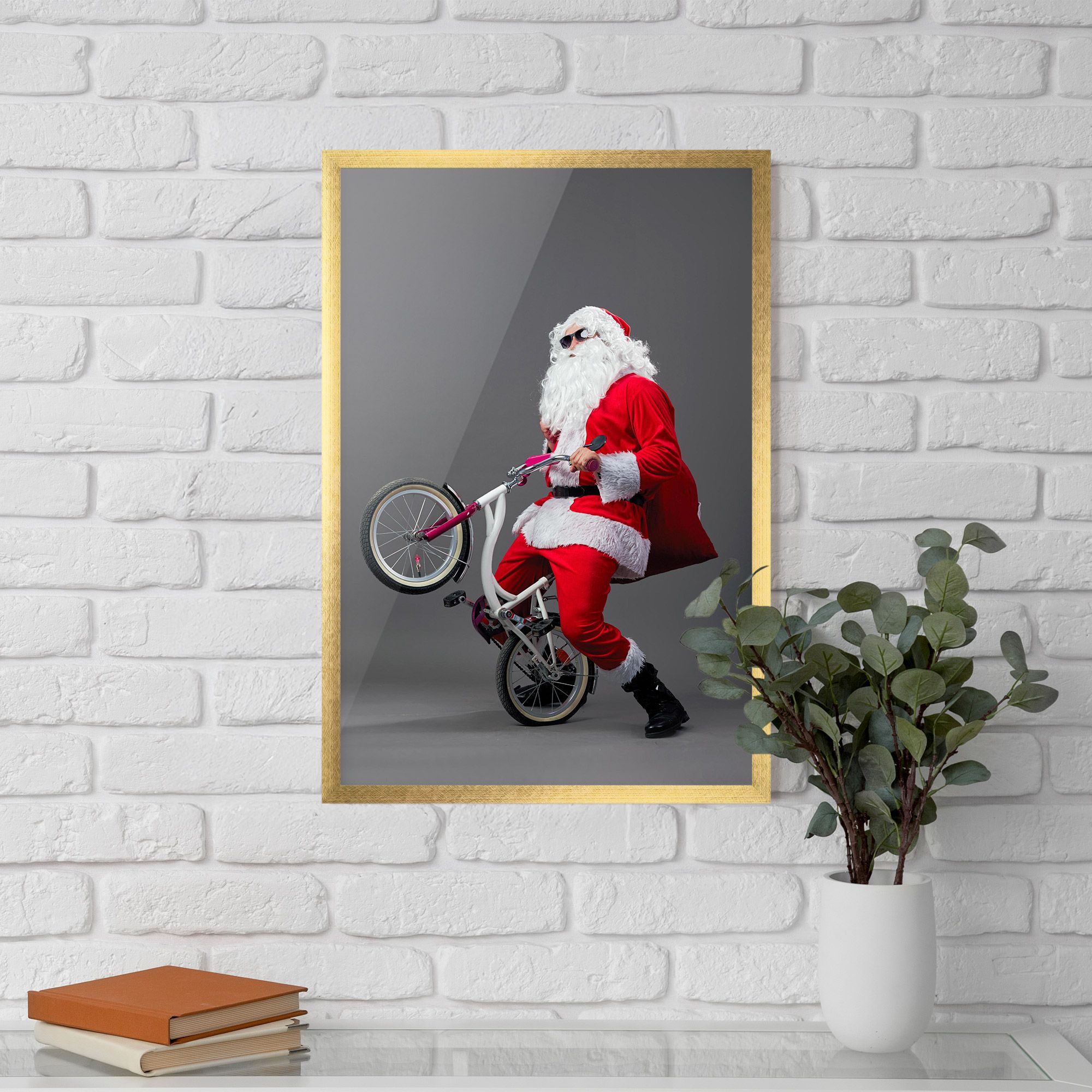 Santa Rides Bicycle mockup 5