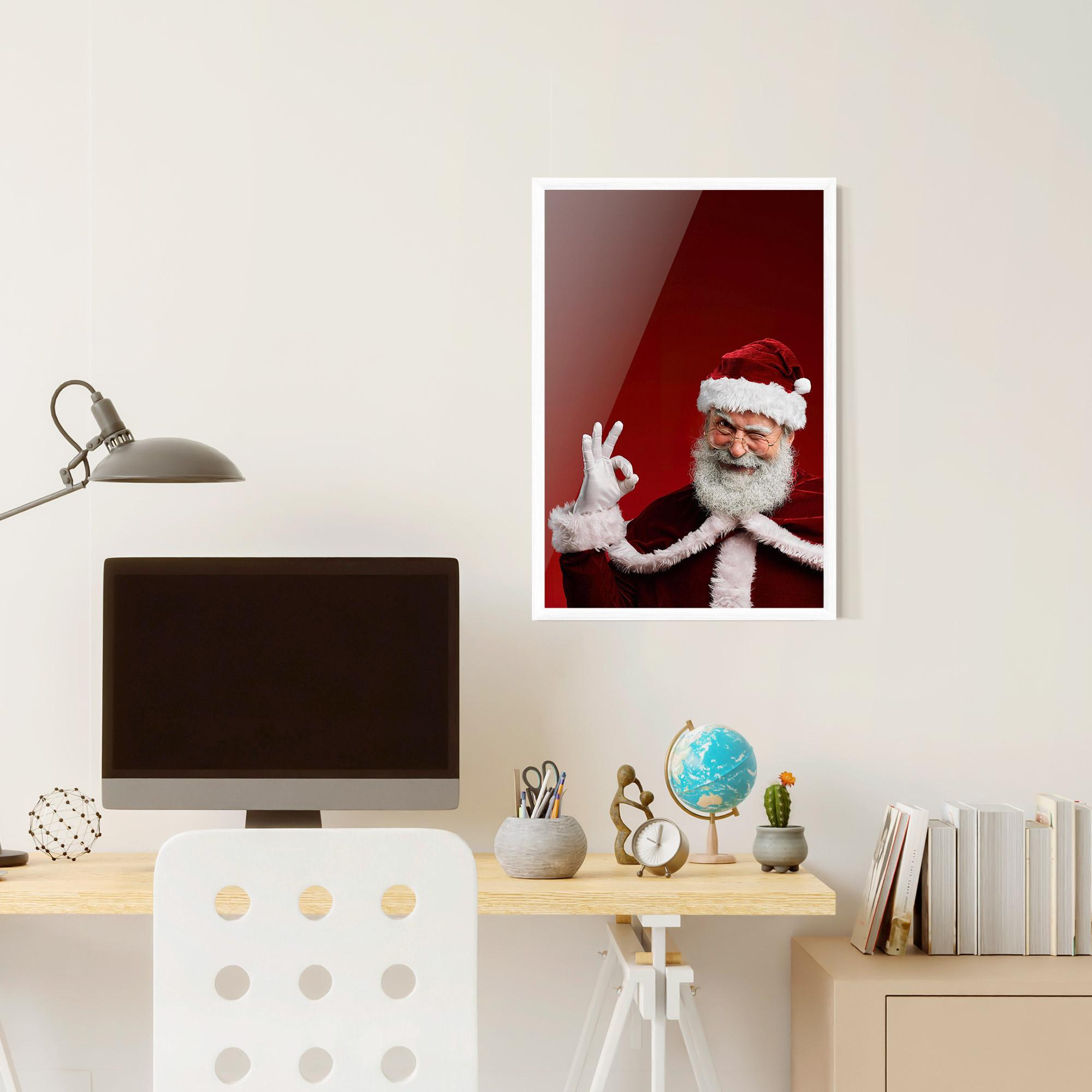 Keretezett Poszter Santa Approves mockup 6
