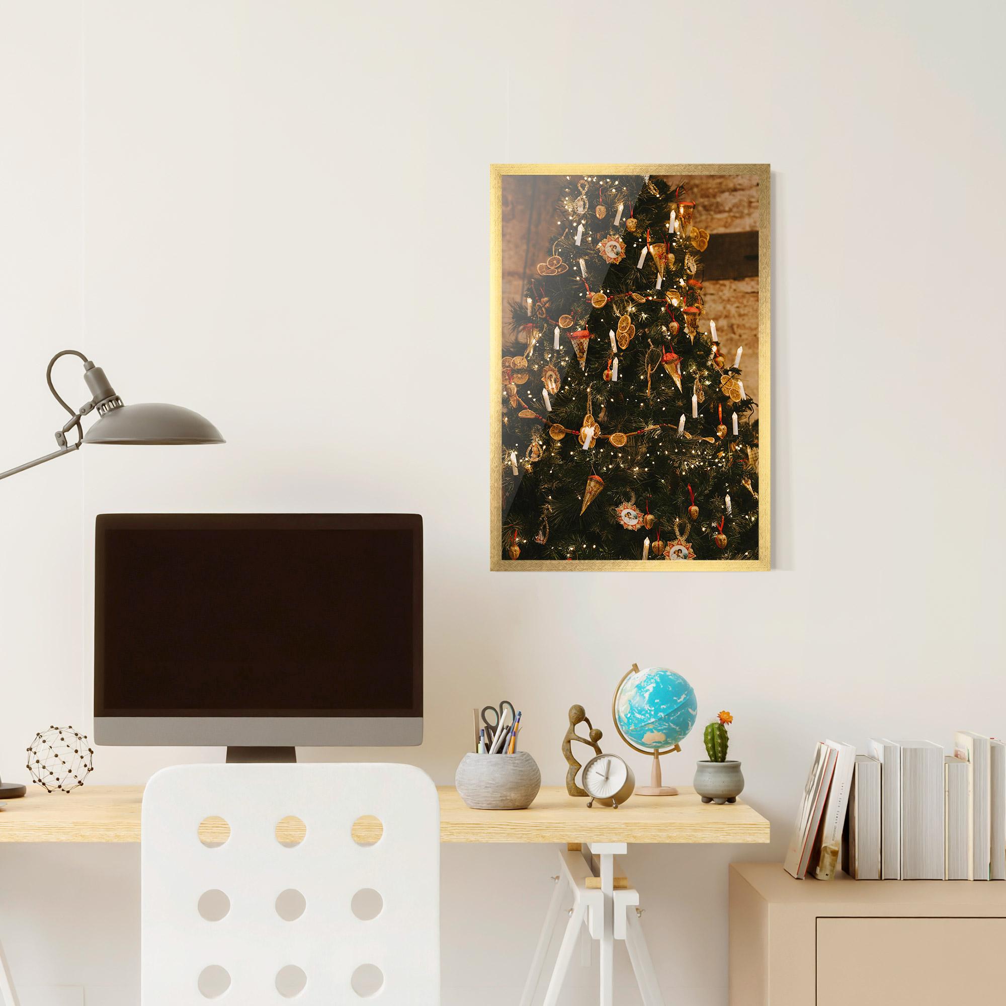Keretezett Poszter Orange Christmas Decor mockup 6