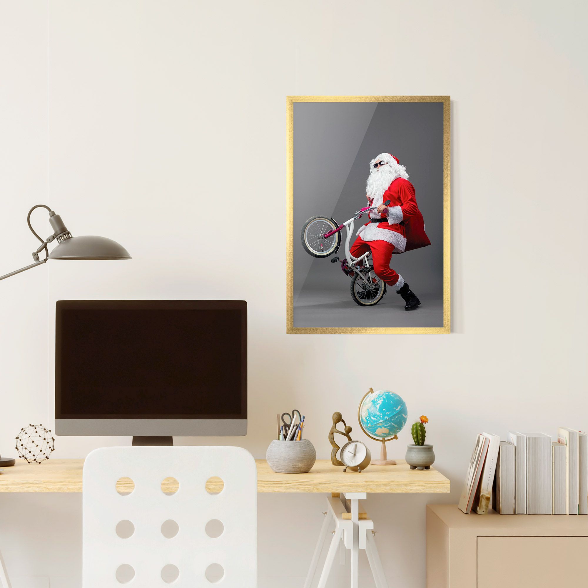 Santa Rides Bicycle mockup 6