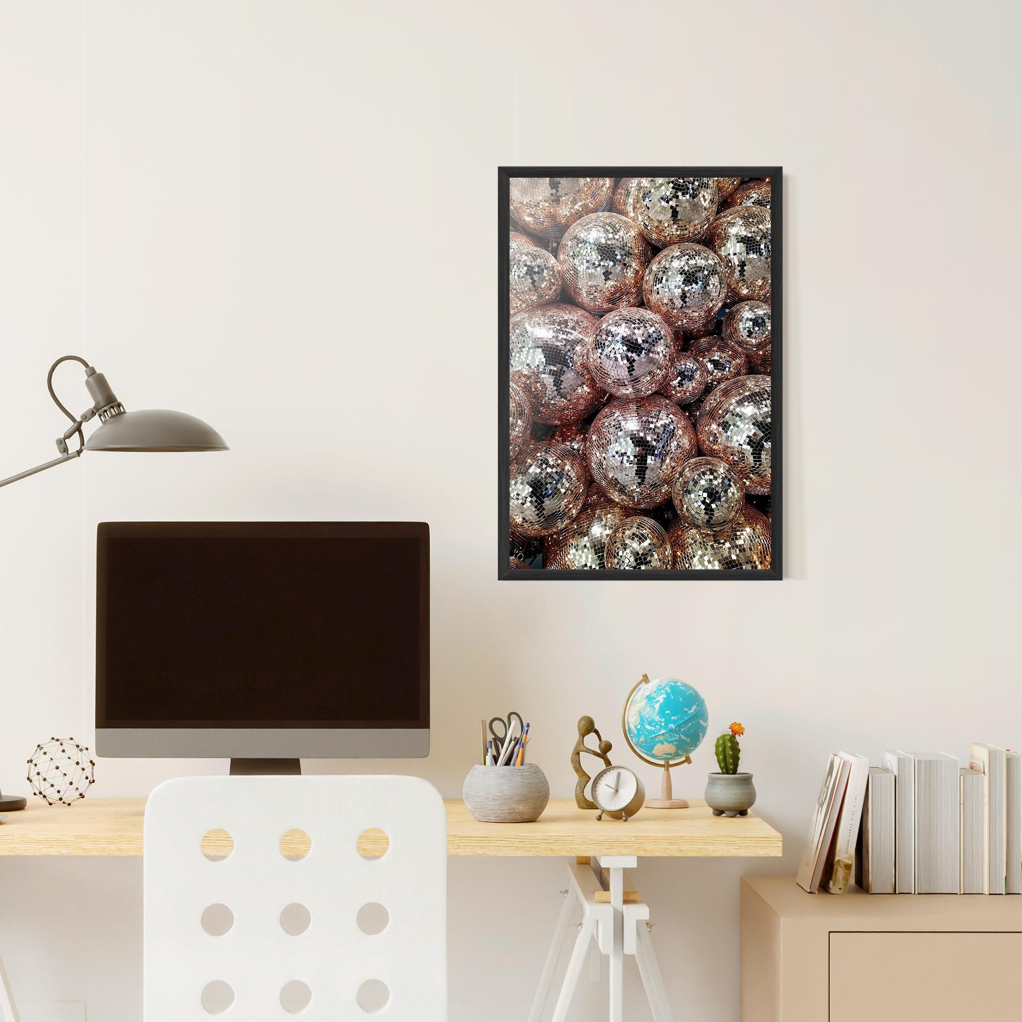 Keretezett Poszter Christmas Disko Balls mockup 6