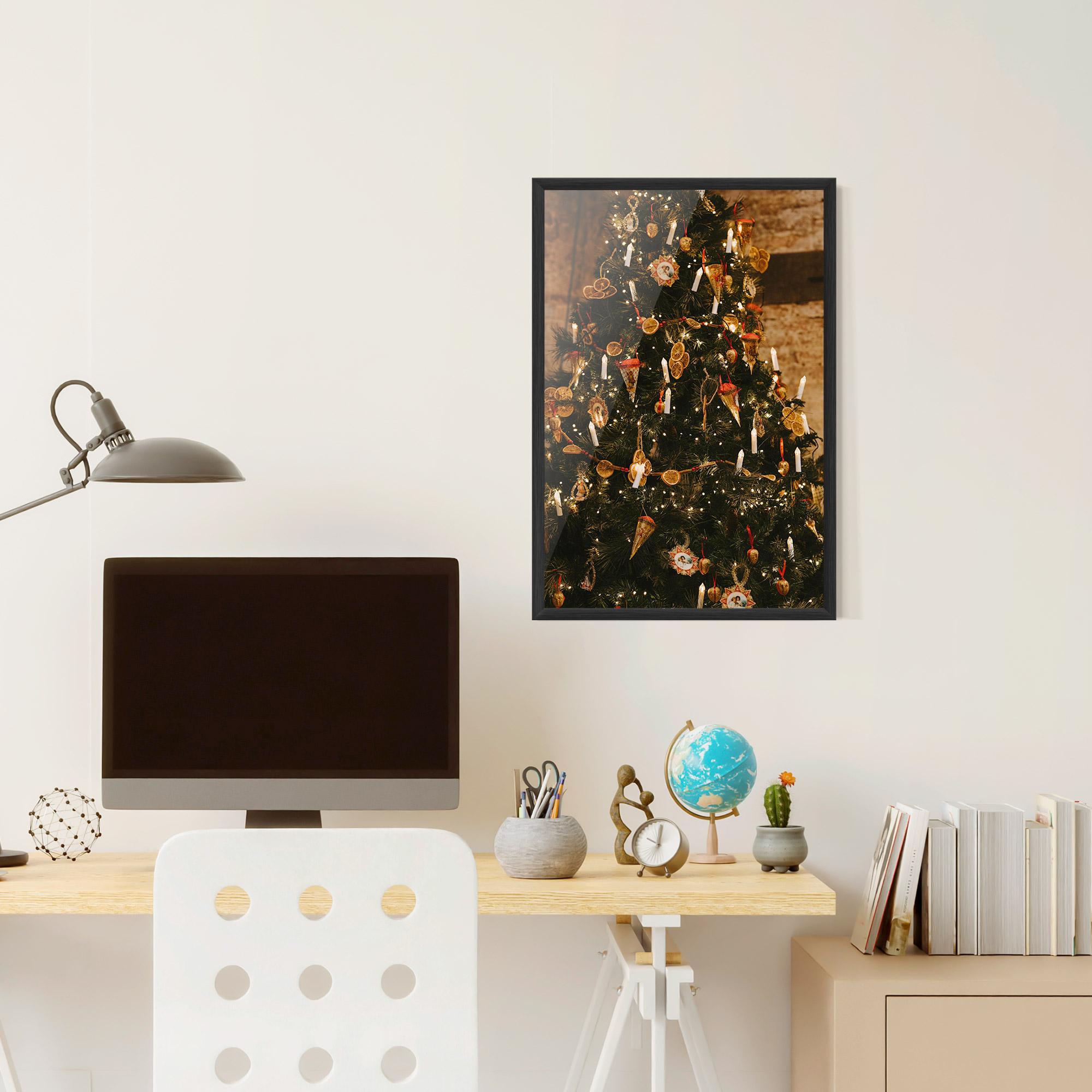 Keretezett Poszter Orange Christmas Decor mockup 6