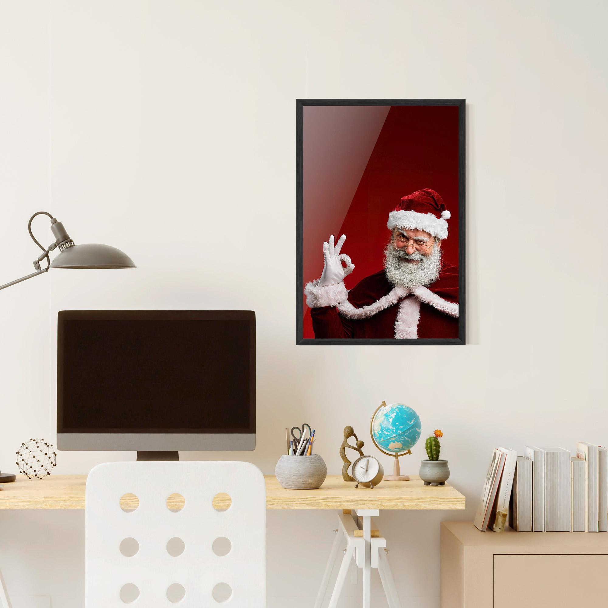 Keretezett Poszter Santa Approves mockup 6