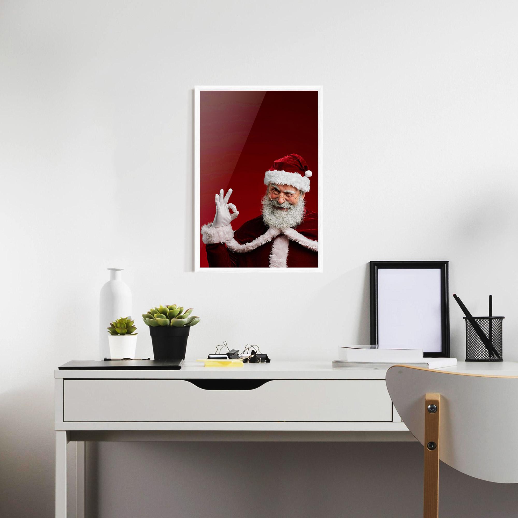 Keretezett Poszter Santa Approves mockup 7