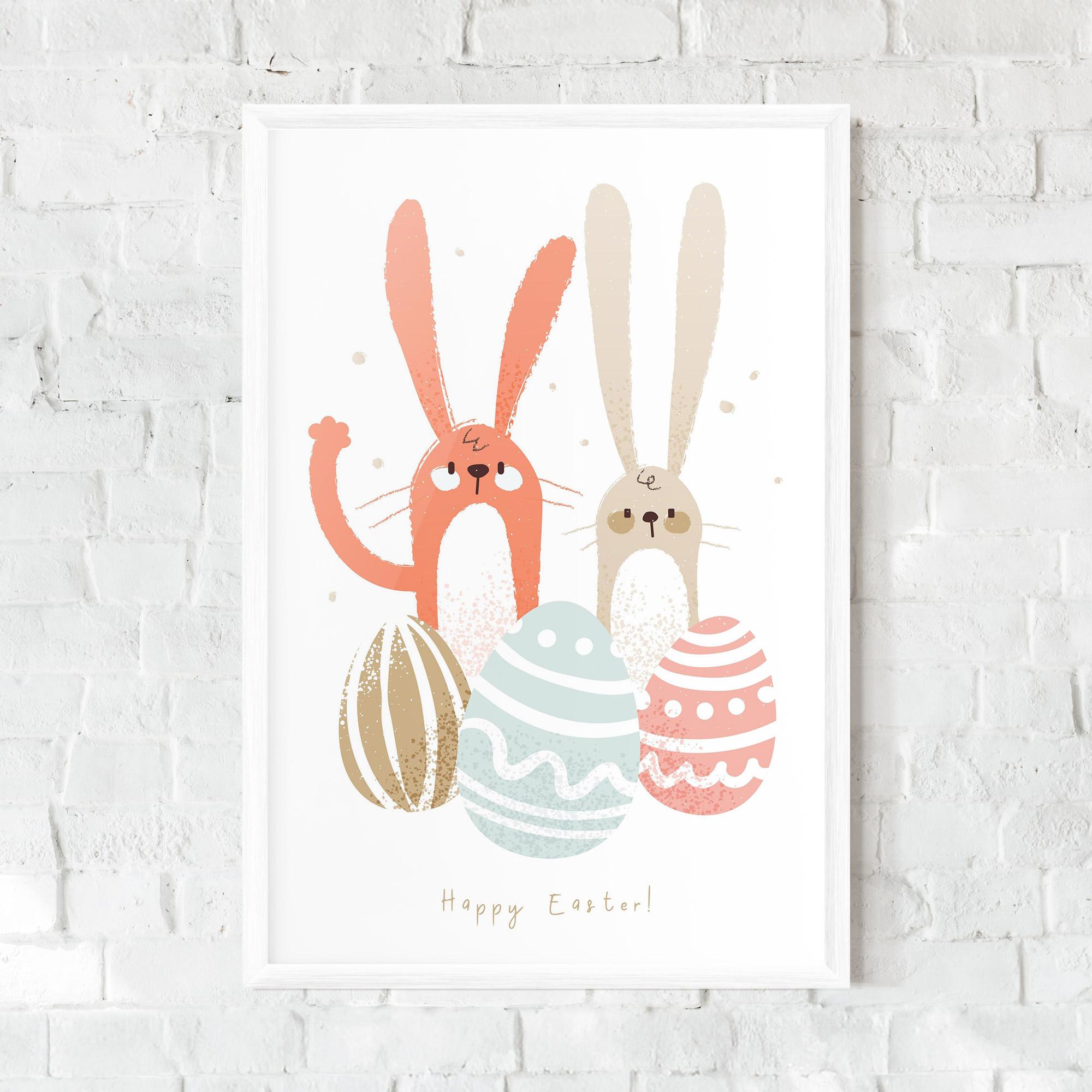 Keretezett Poszter Happy Easter mockup 0