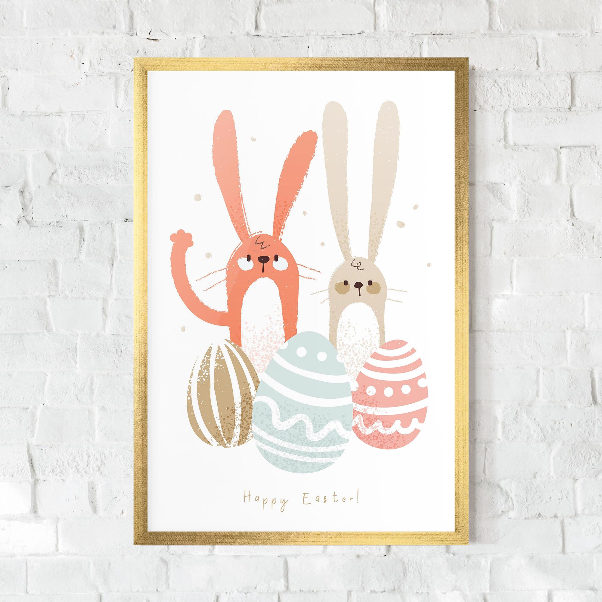 Keretezett Poszter Happy Easter mockup 0