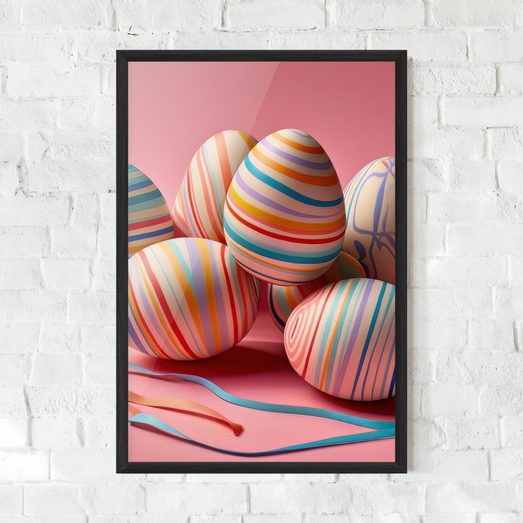 Keretezett Poszter Easter Eggs Ribbons mockup 0