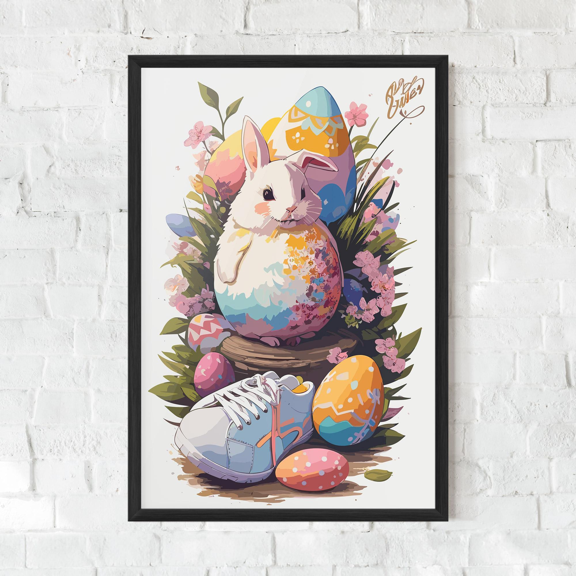 Keretezett Poszter Fatt Cute Bunny mockup 0