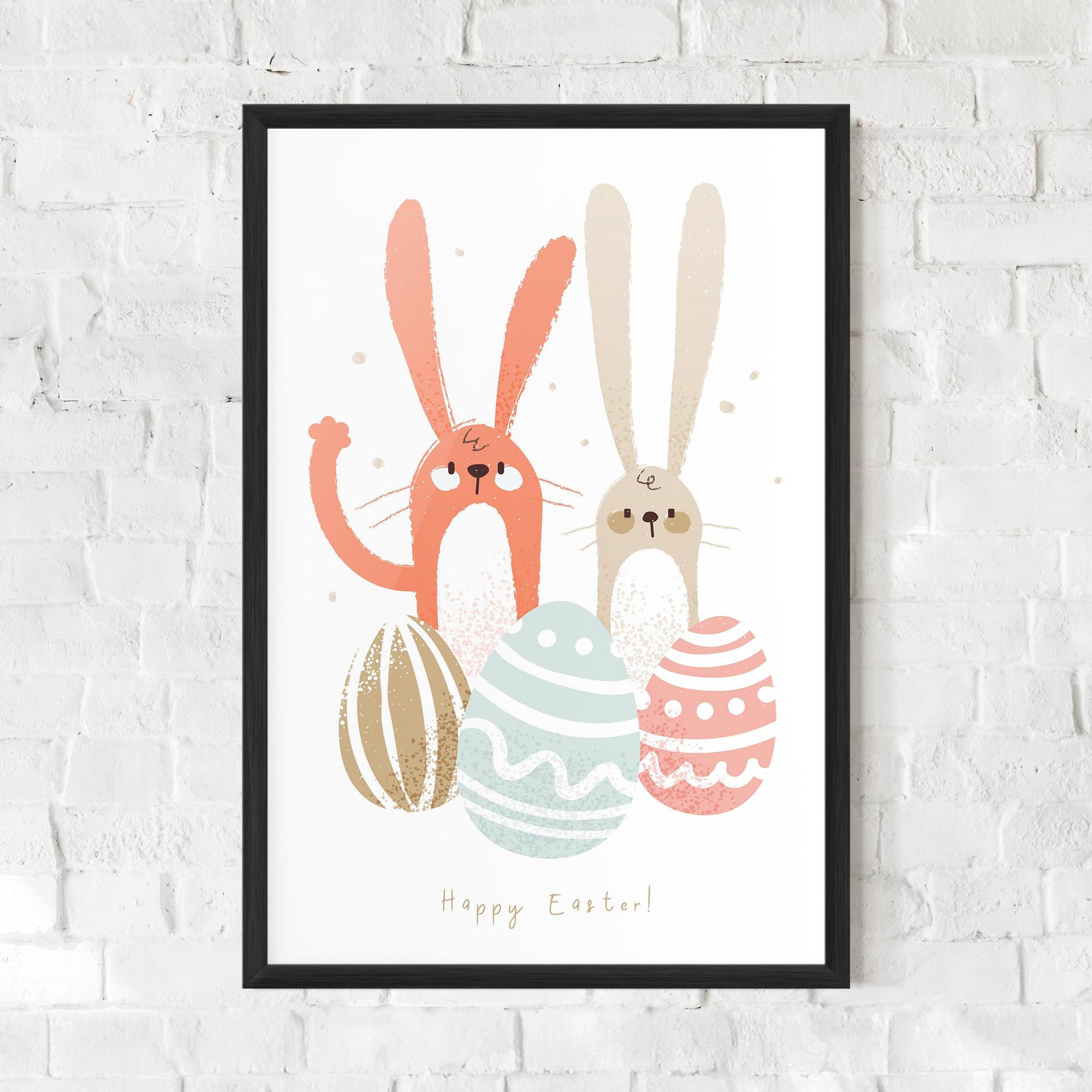 Keretezett Poszter Happy Easter mockup 0