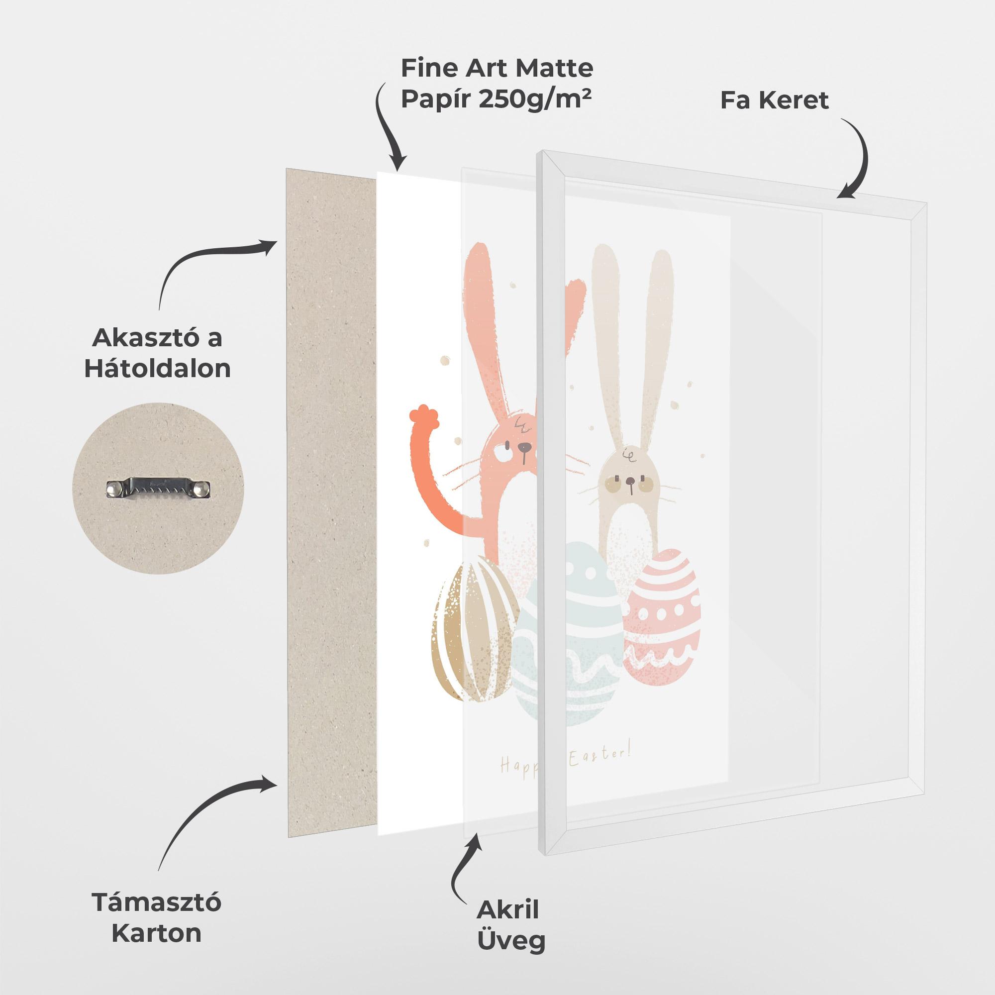 Keretezett Poszter Happy Easter mockup 1