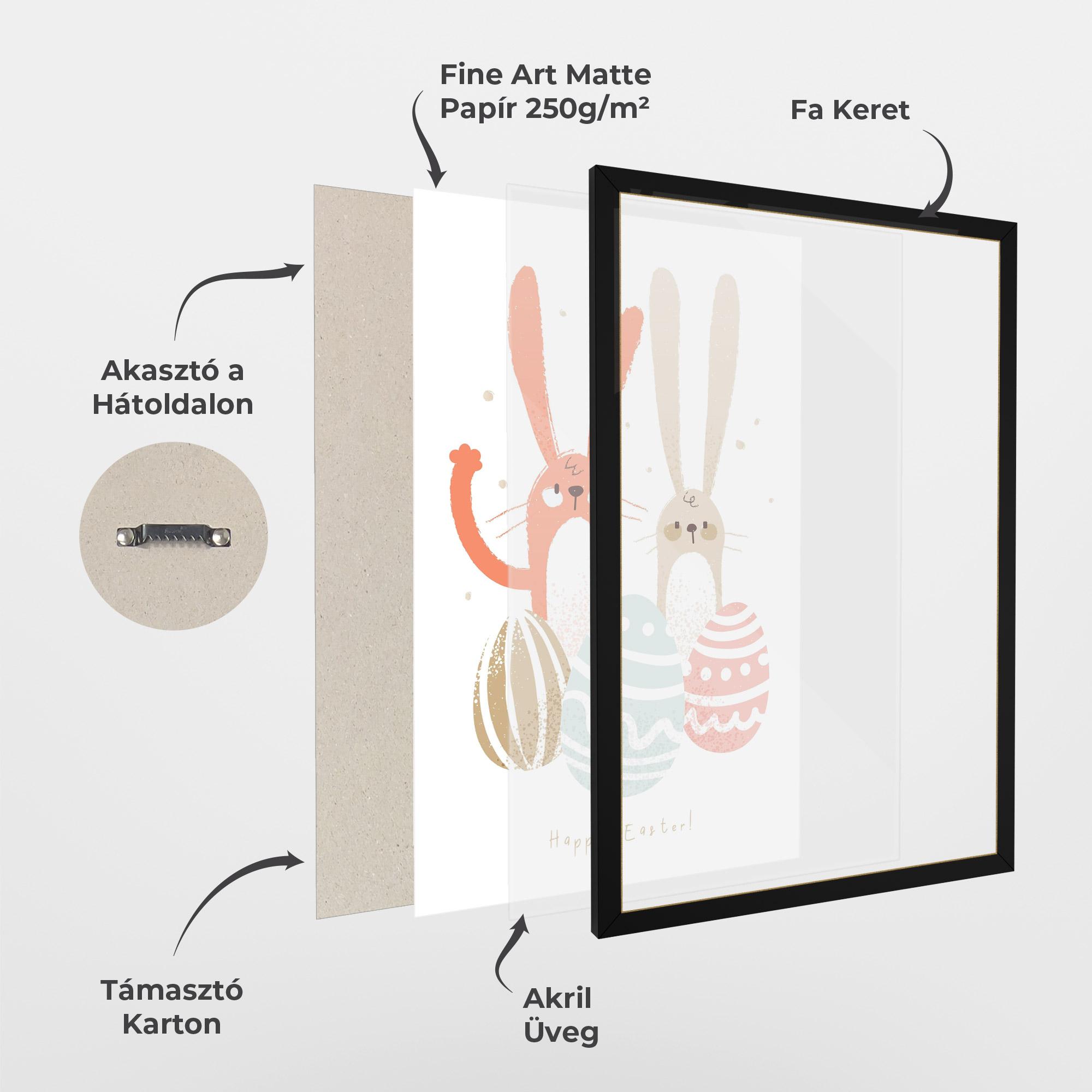 Keretezett Poszter Happy Easter mockup 1