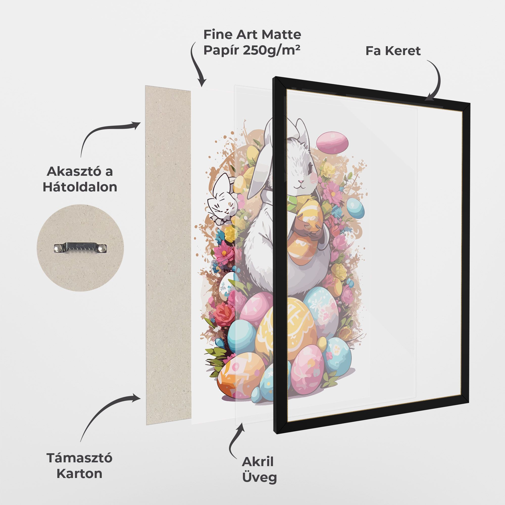 White Easter Bunny mockup 1