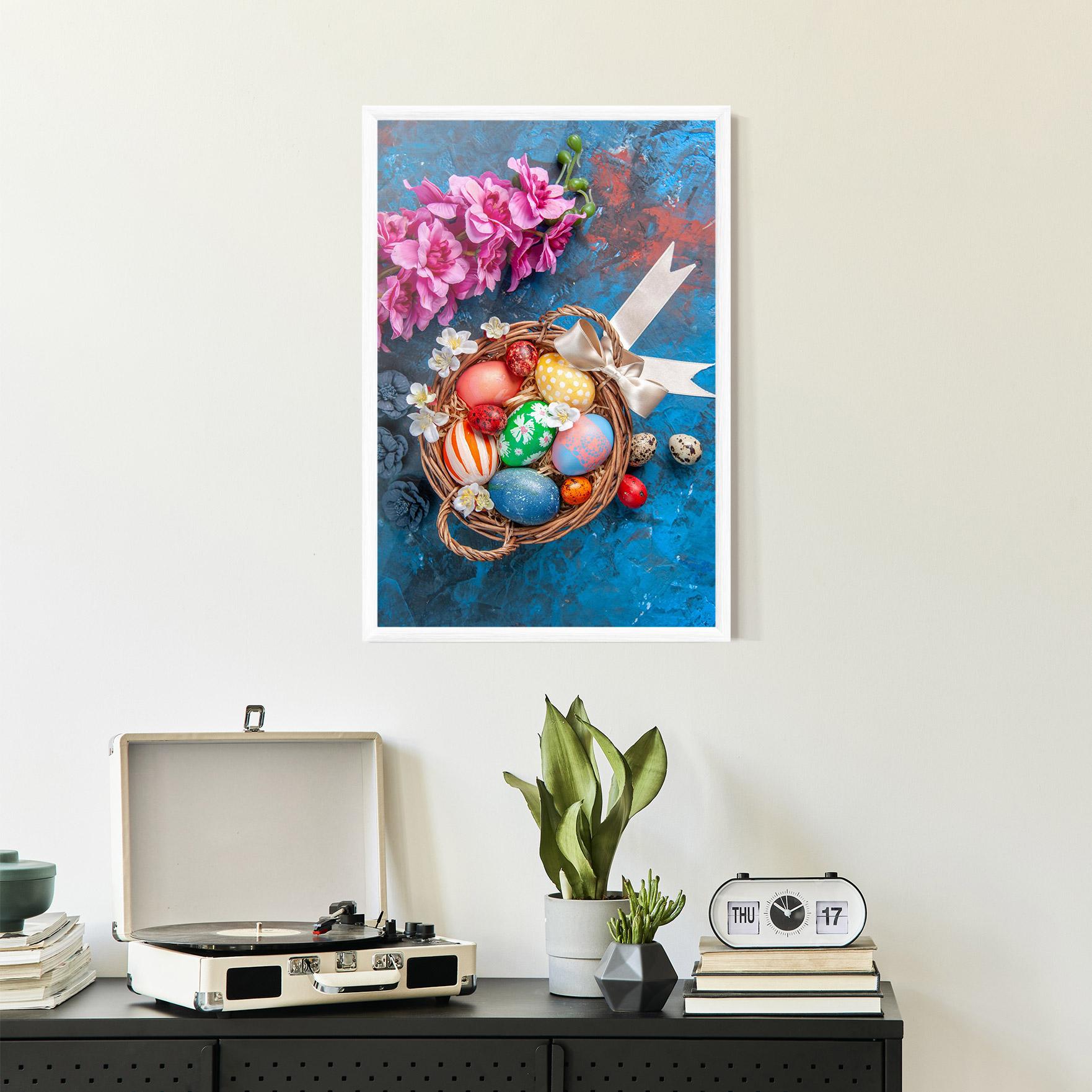 Keretezett Poszter Colored Easter Eggs mockup 2